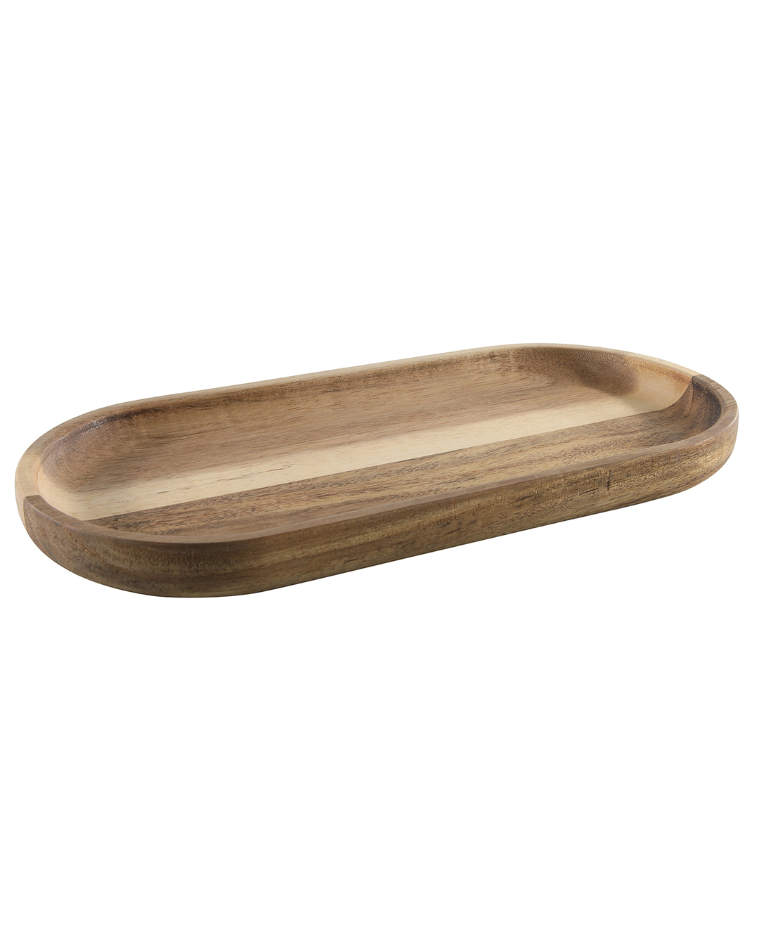 Längliches Holzserviertablett 25 cm – Fronda Stelo – Holzplatte, Akazienholz