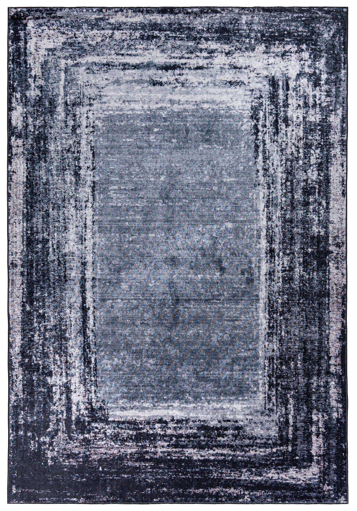 Teppich Schwarz Grau Abstrakt Rahmen Vintage / Shabby 23670 TOSCANA