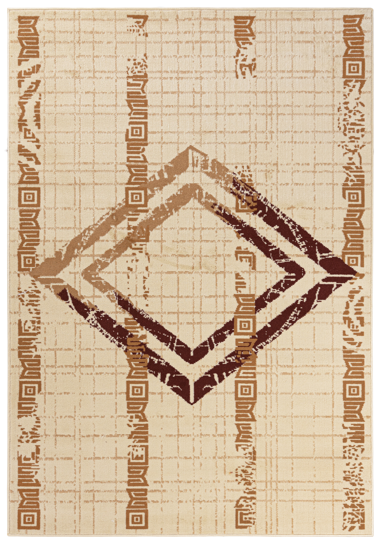 Teppich Beige / Creme Geometrisch FM35A ATENA
