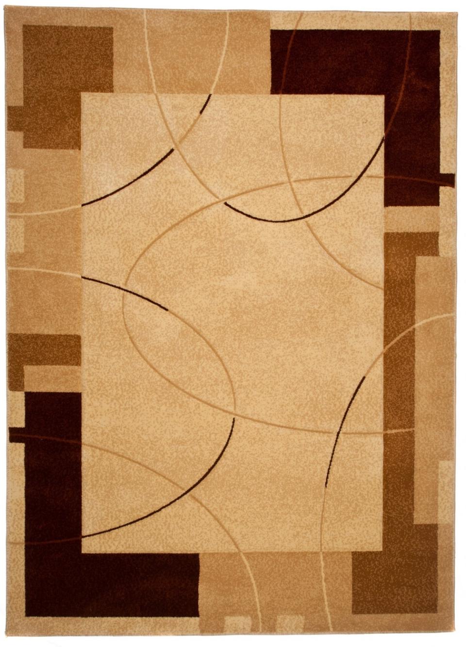 Teppich Beige / Creme Geometrisch Rahmen 5799D ANTOGYA