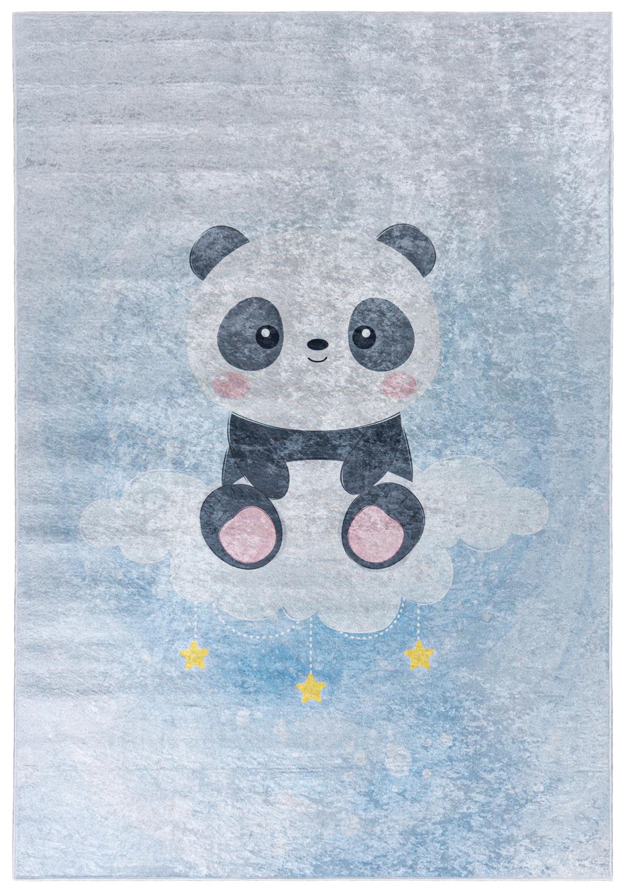 Kinderteppich Blau Grau Bär 2776 EMMA