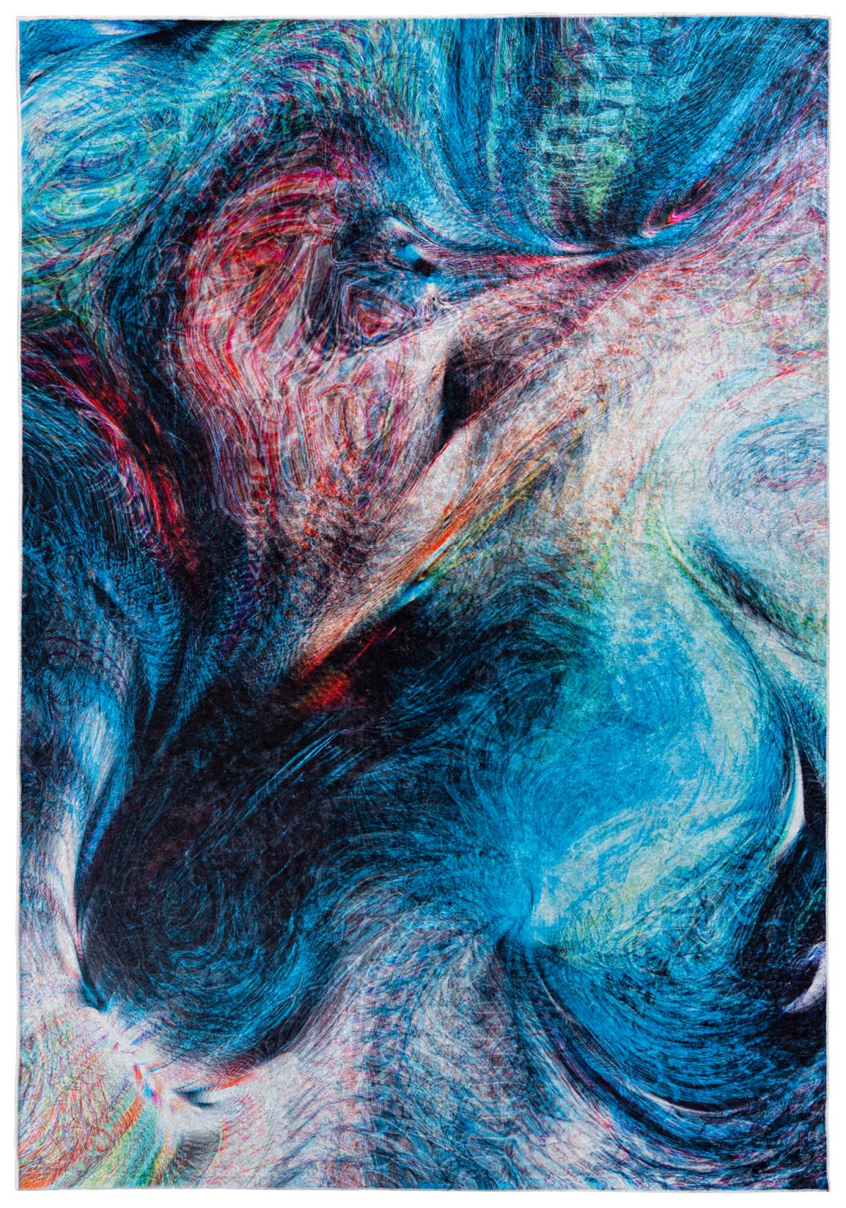 Teppich Modern Multicolor Blau Abstrakt 36500 TOSCANA