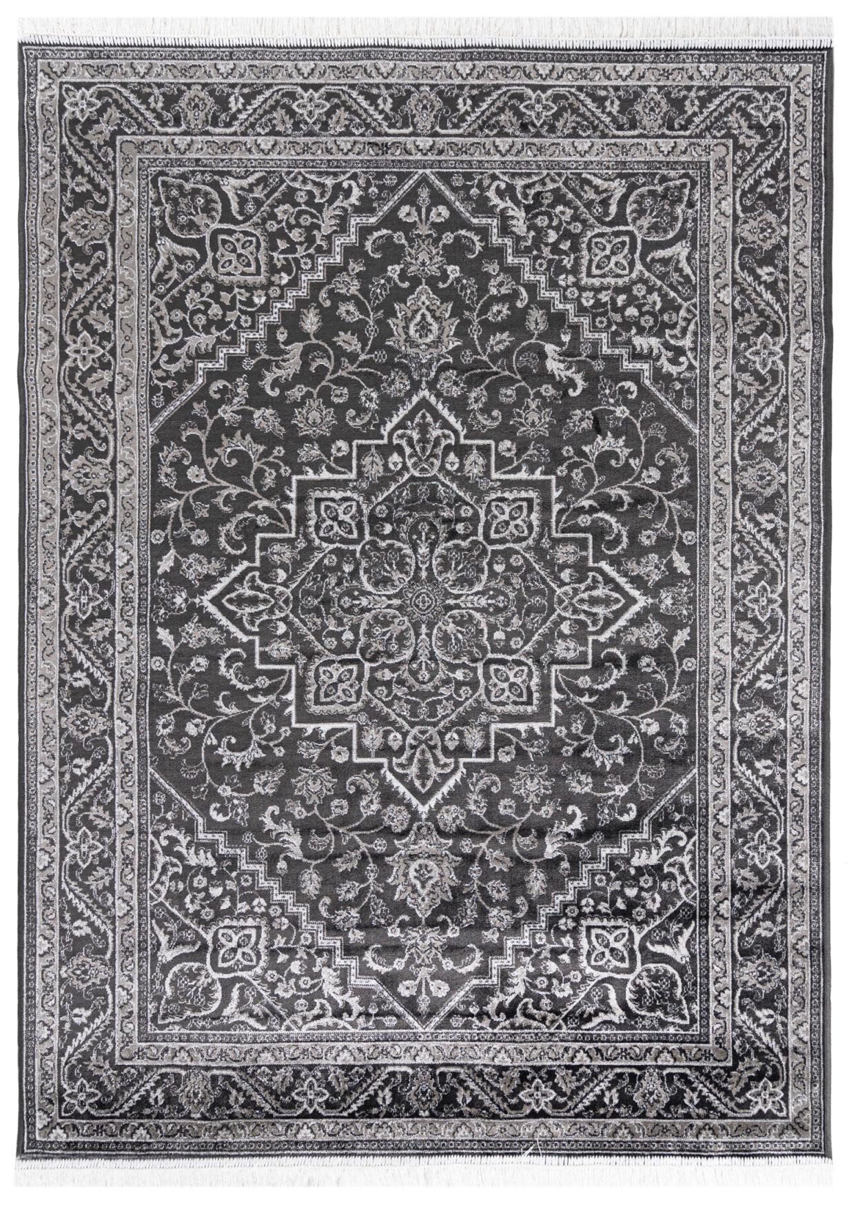 Teppich Orientalisch Schwarz Grau Vintage / Shabby 84412 ISPHAHAN