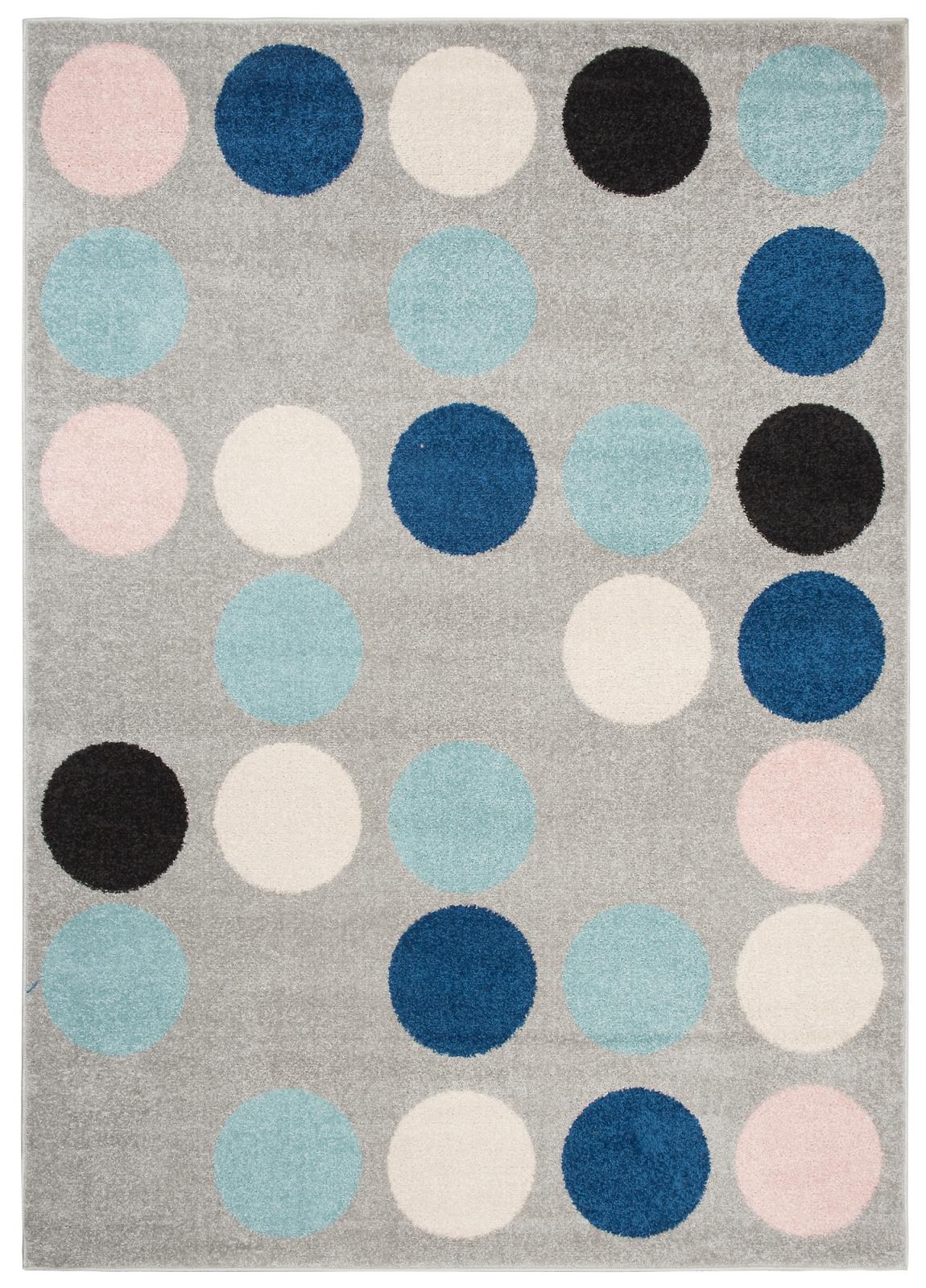 Teppich Modern Multicolor Grau Geometrisch Punkte C980B LAZUR