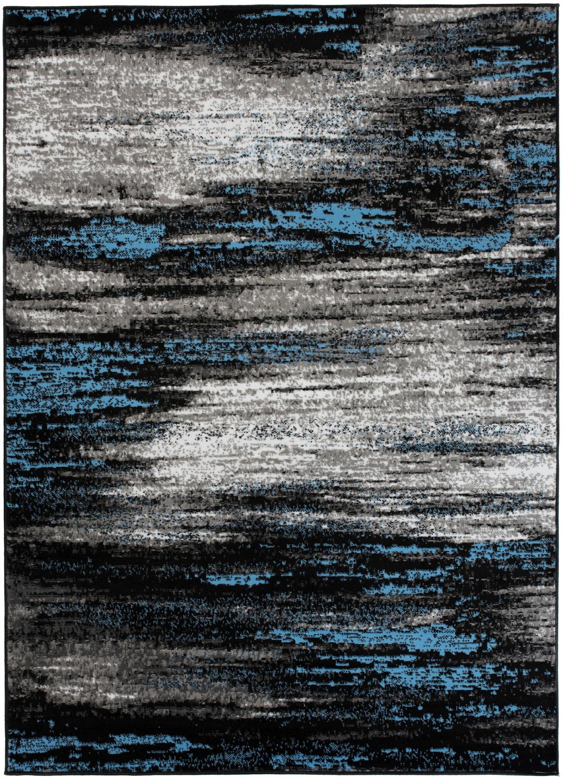 Teppich Modern Blau Grau Abstrakt Z905B MAYA