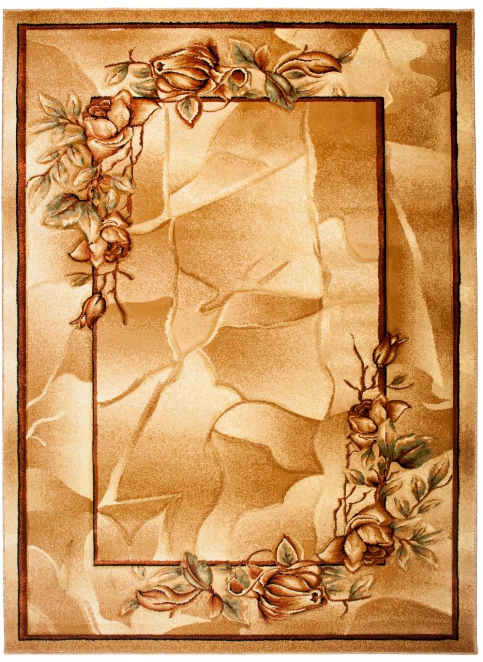 Teppich Beige / Creme Floral 7130B ANTOGYA