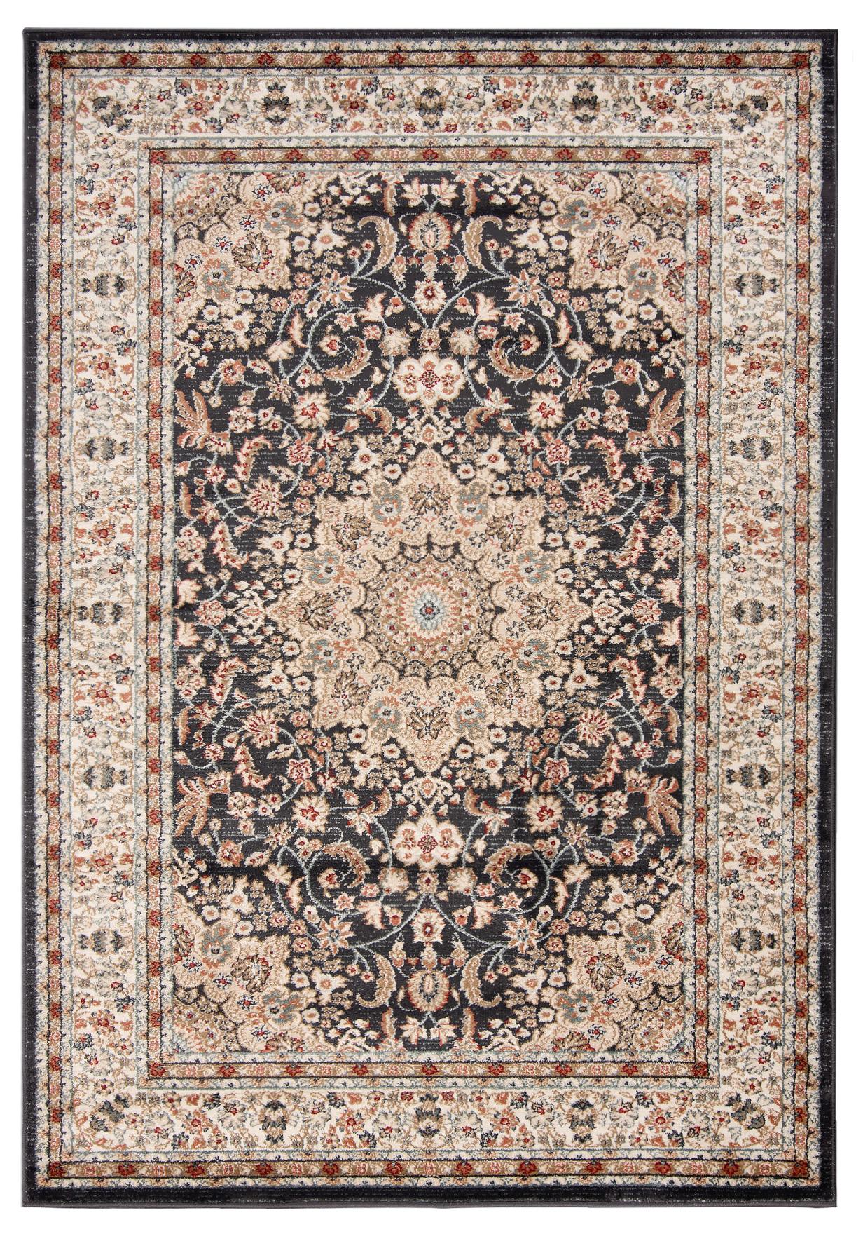 Teppich Orientalisch Schwarz Grau  9473B NEMRUT