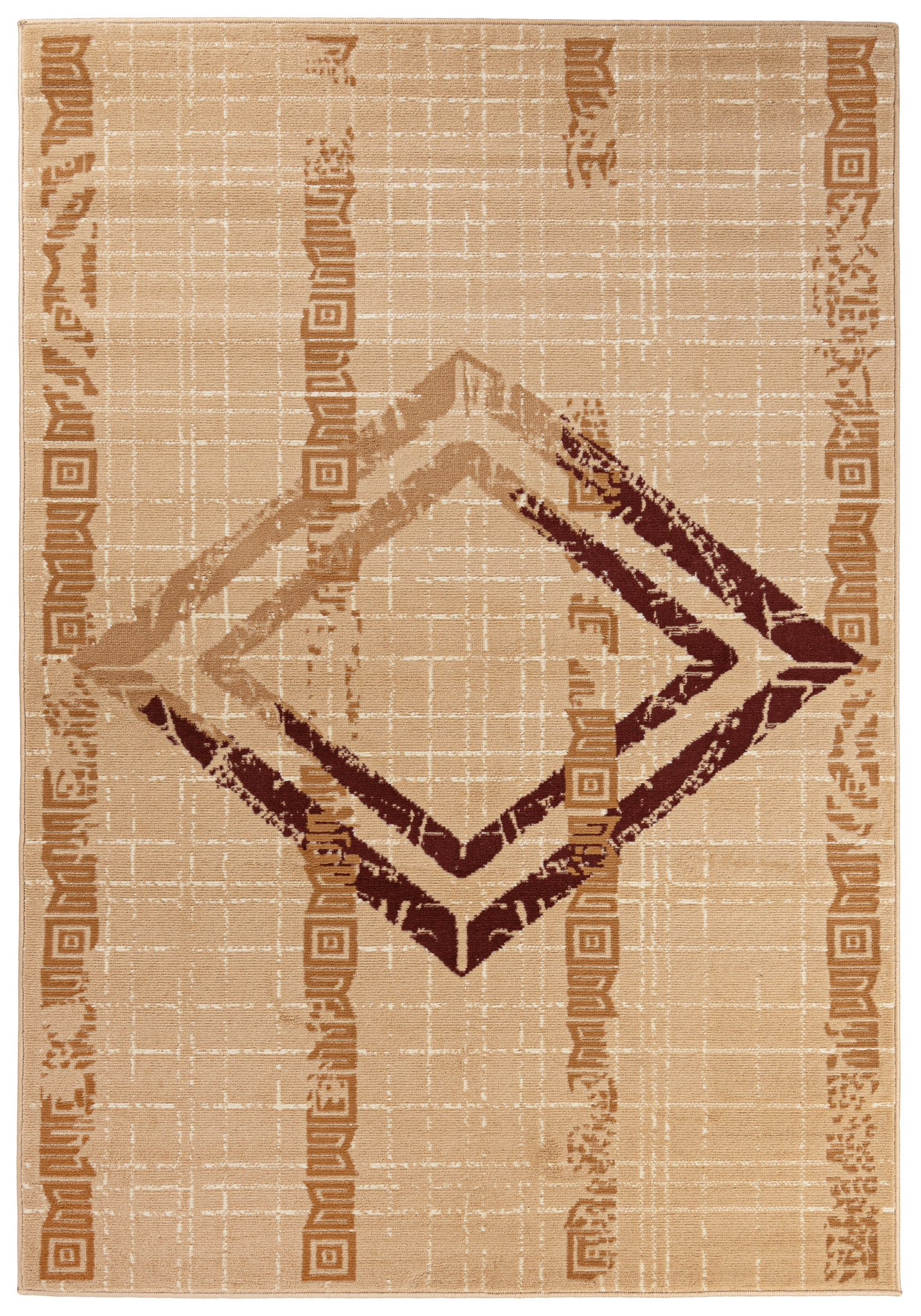Teppich Beige / Creme Geometrisch FM35A ATENA