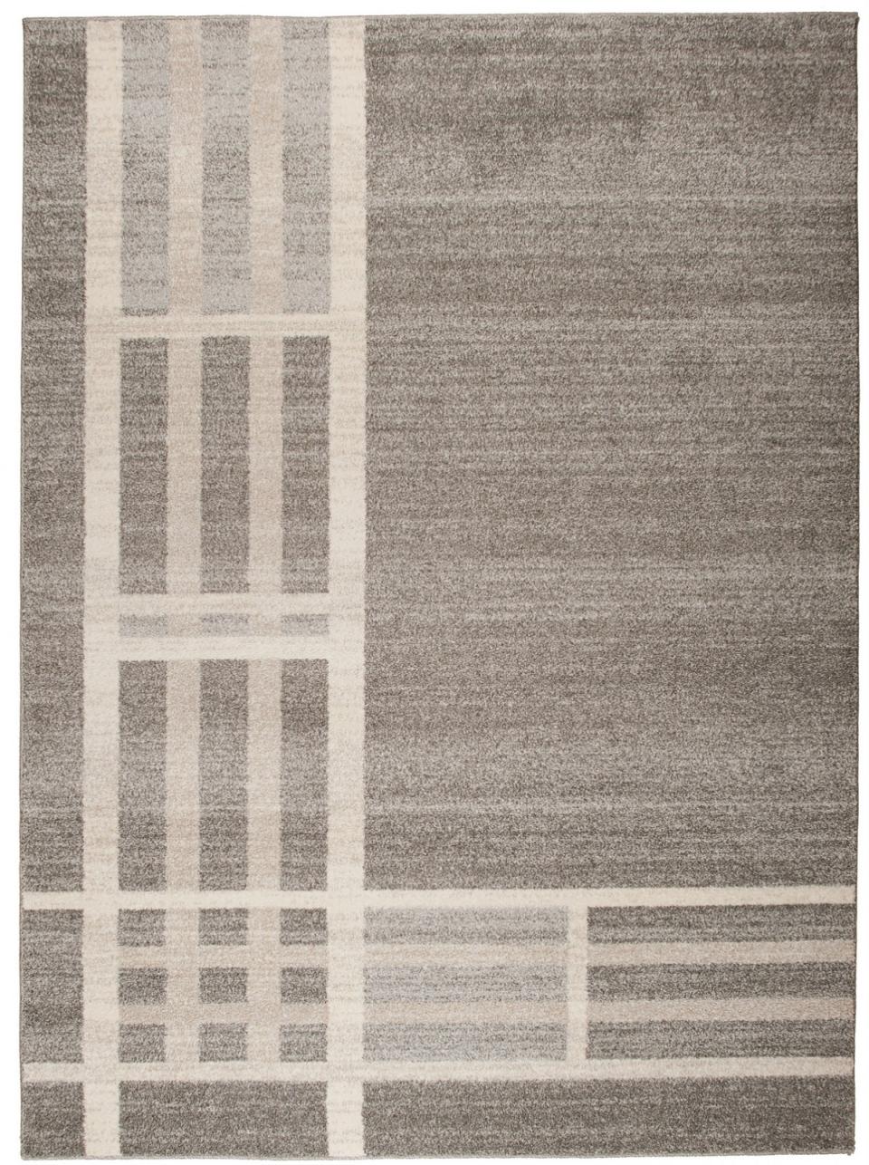 Modernes Rasta Geometrisch, Karo 3445A DARK GRAY - hellgrau