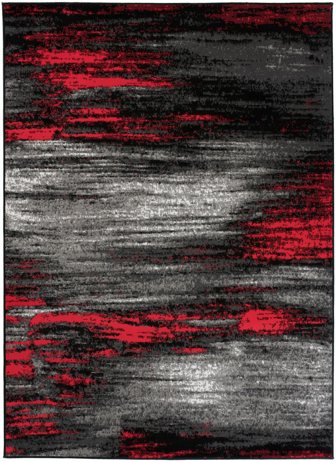 Teppich Modern Rot Grau Abstrakt Z905E MAYA