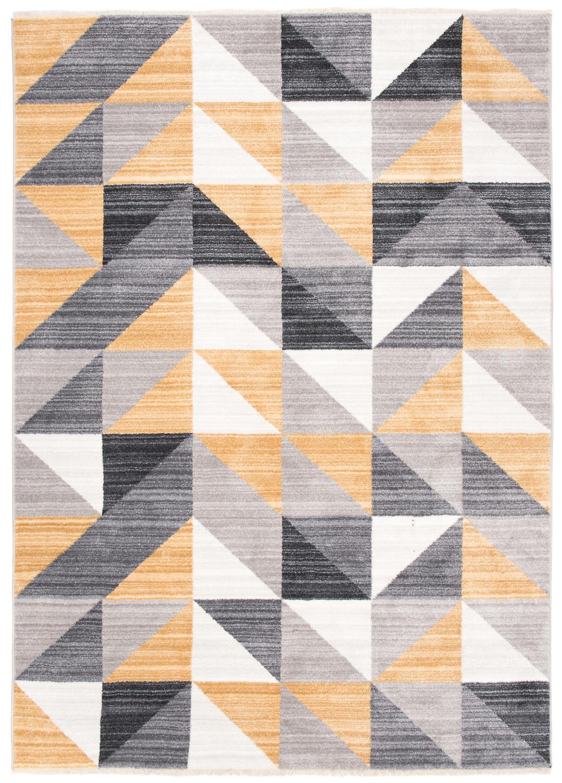 Teppich Modern Grau Gelb Geometrisch 3332A MYSTIC