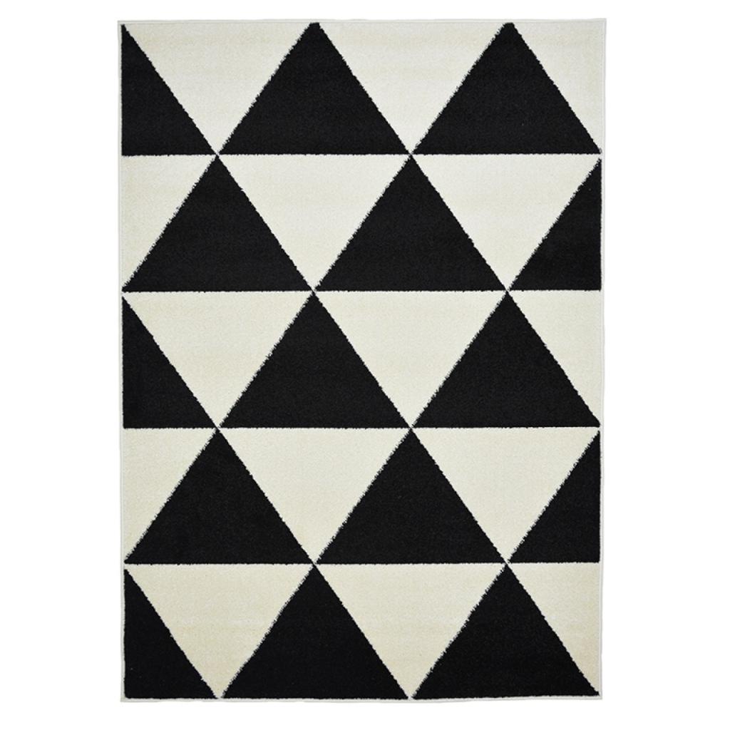 Teppich Modern Schwarz/Weiß Geometrisch T408A MAROKO