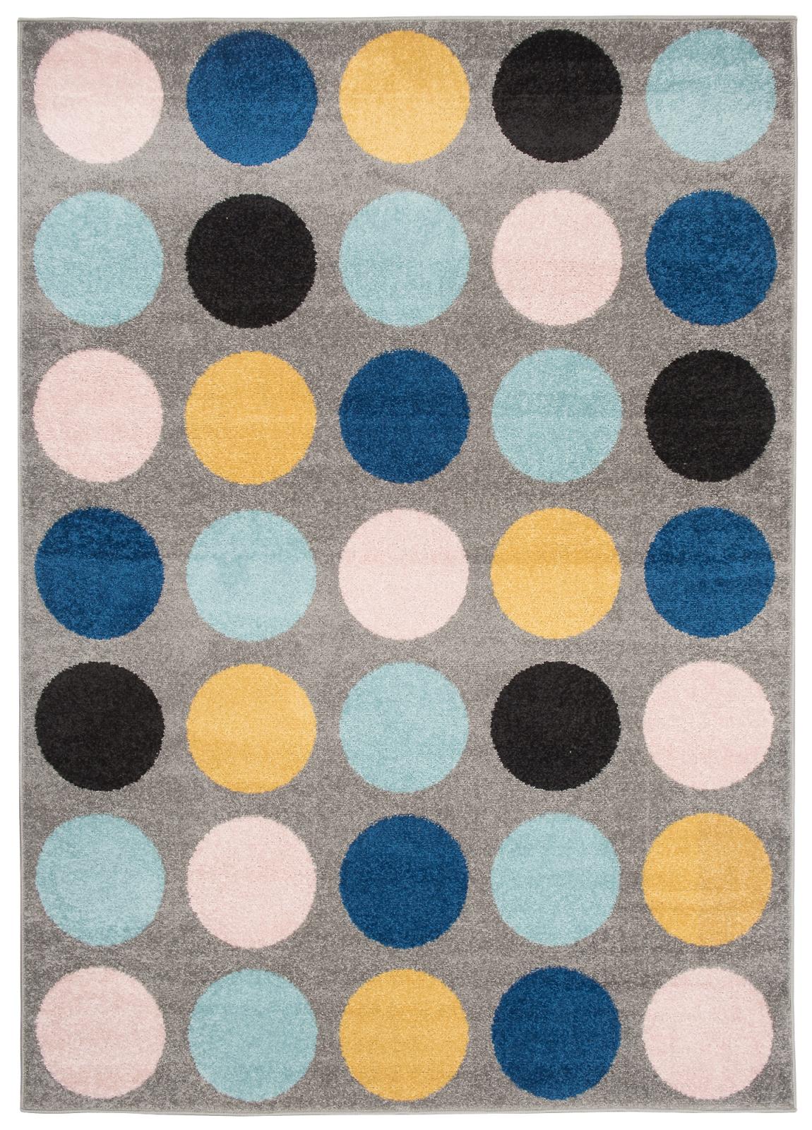 Teppich Modern Multicolor Geometrisch Punkte C937C LAZUR