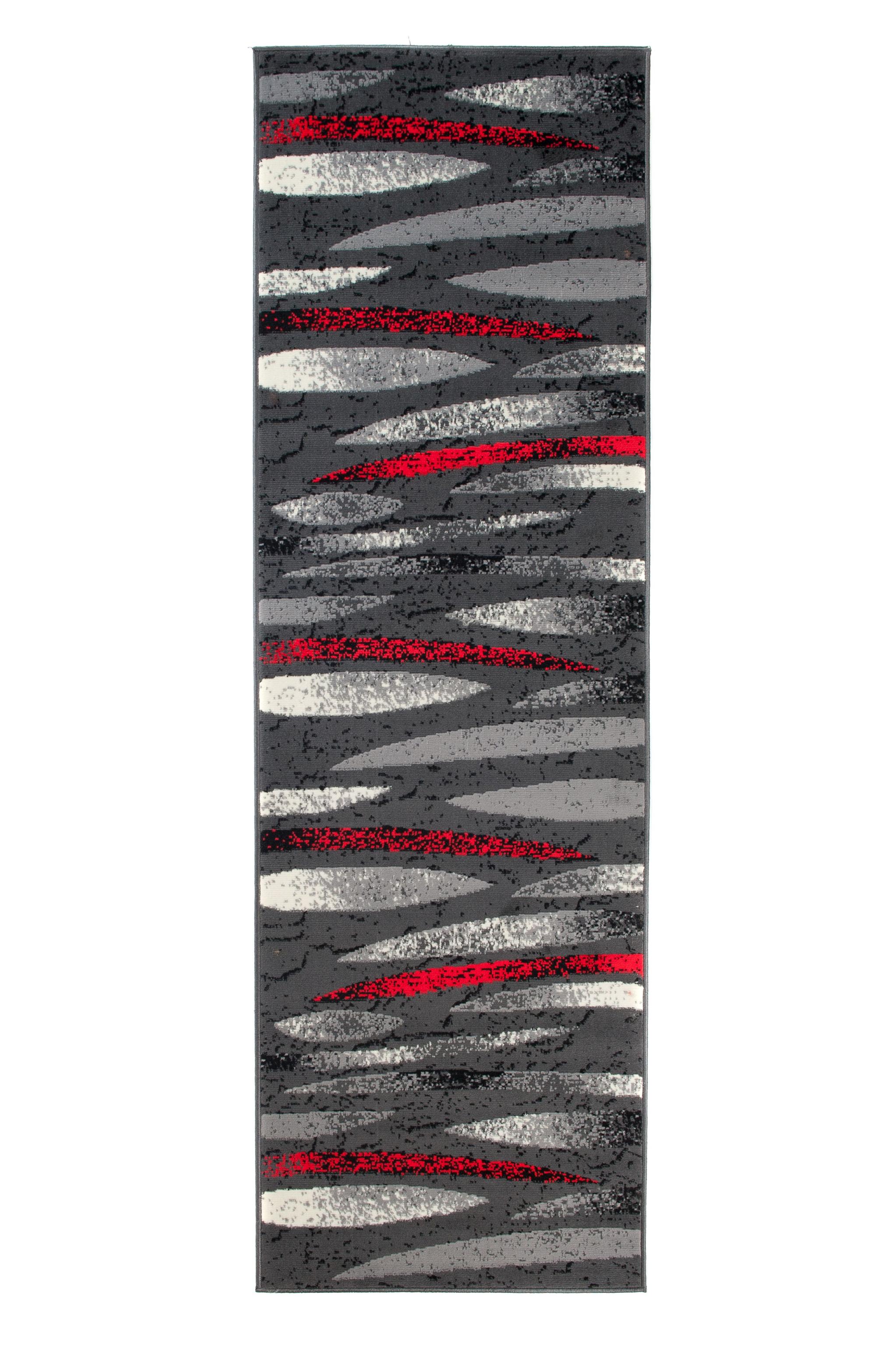 Teppichläufer Rot Grau Geometrisch D320B DREAM