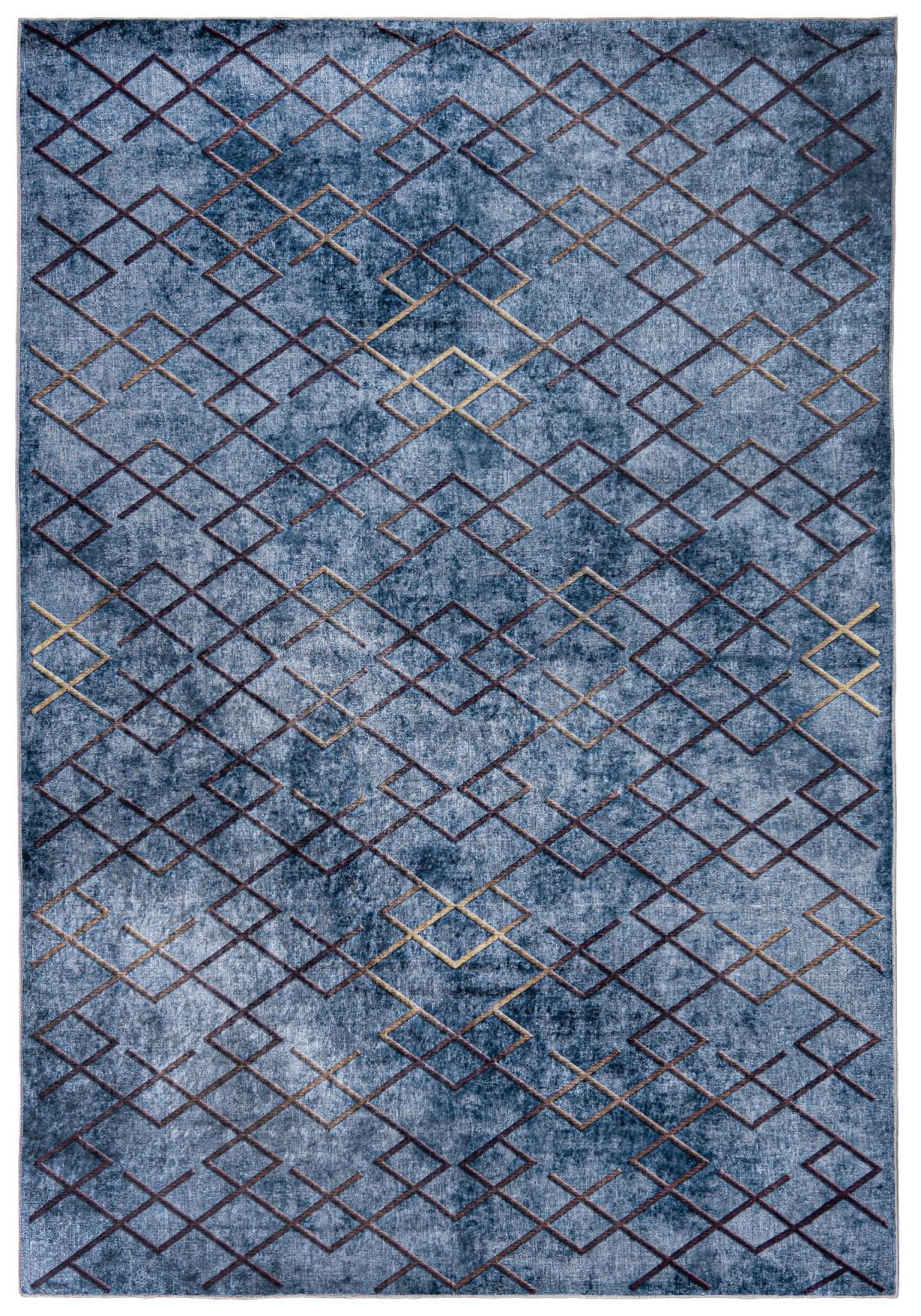 Teppich Modern Blau Geometrisch 26011 TOSCANA