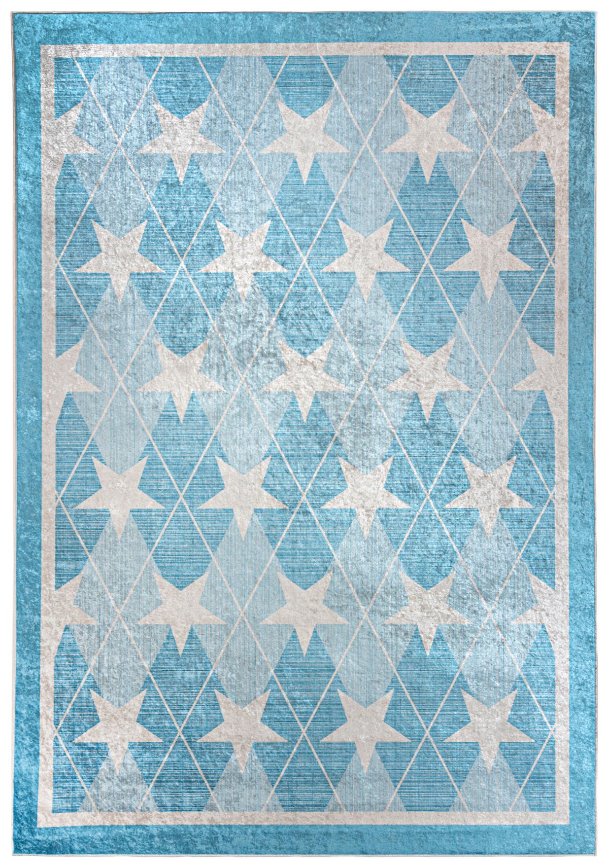Kinderteppich Blau Sternchen 23691 EMMA