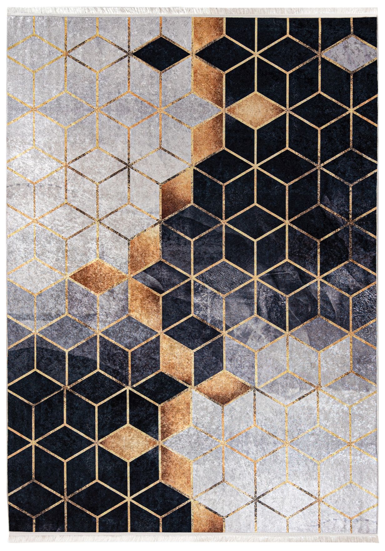 Teppich Modern Schwarz Grau Geometrisch 29340 TOSCANA
