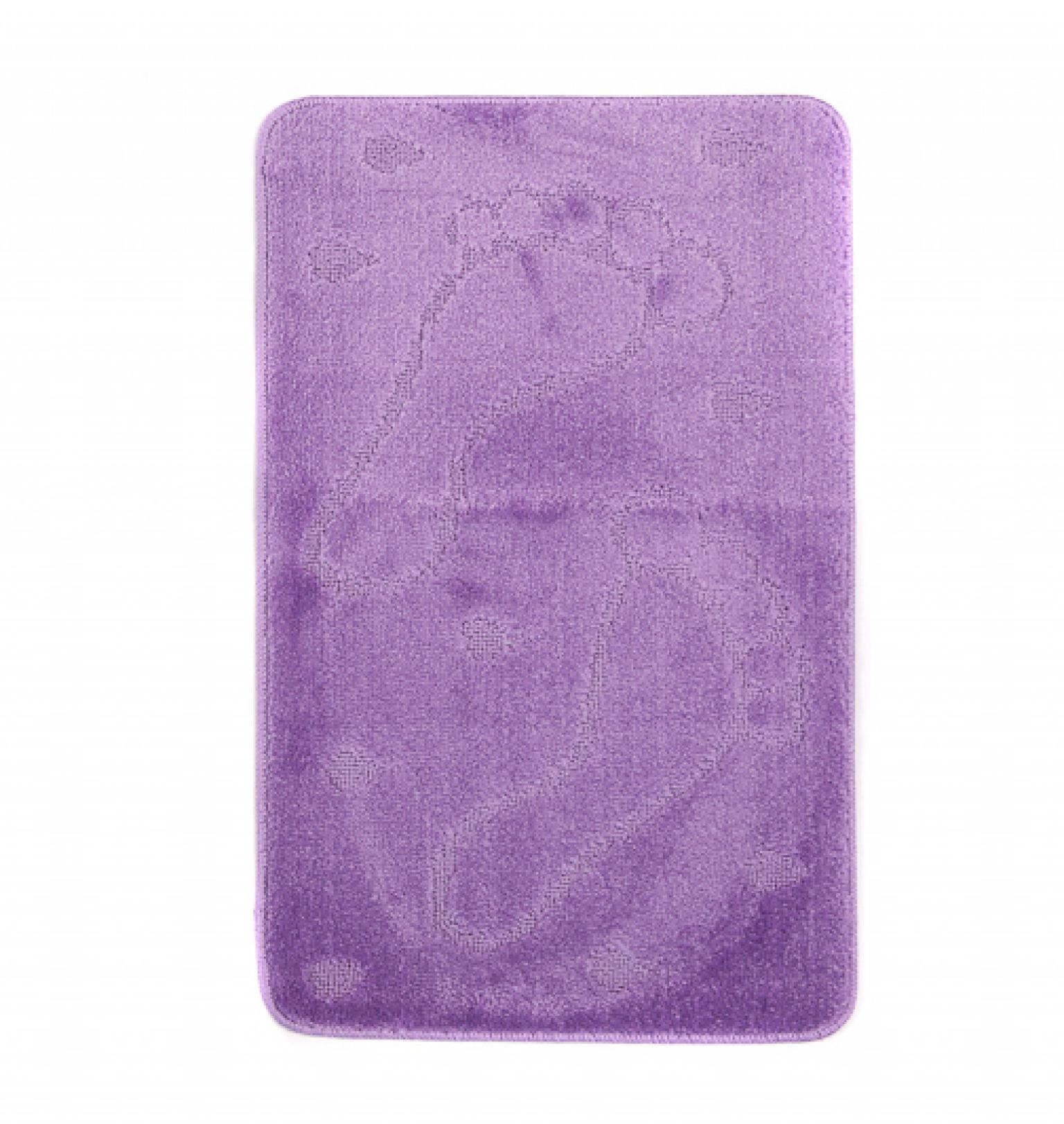 Badezimmerteppich – MONO 1001 DARK LILAC – rutschfest, lila