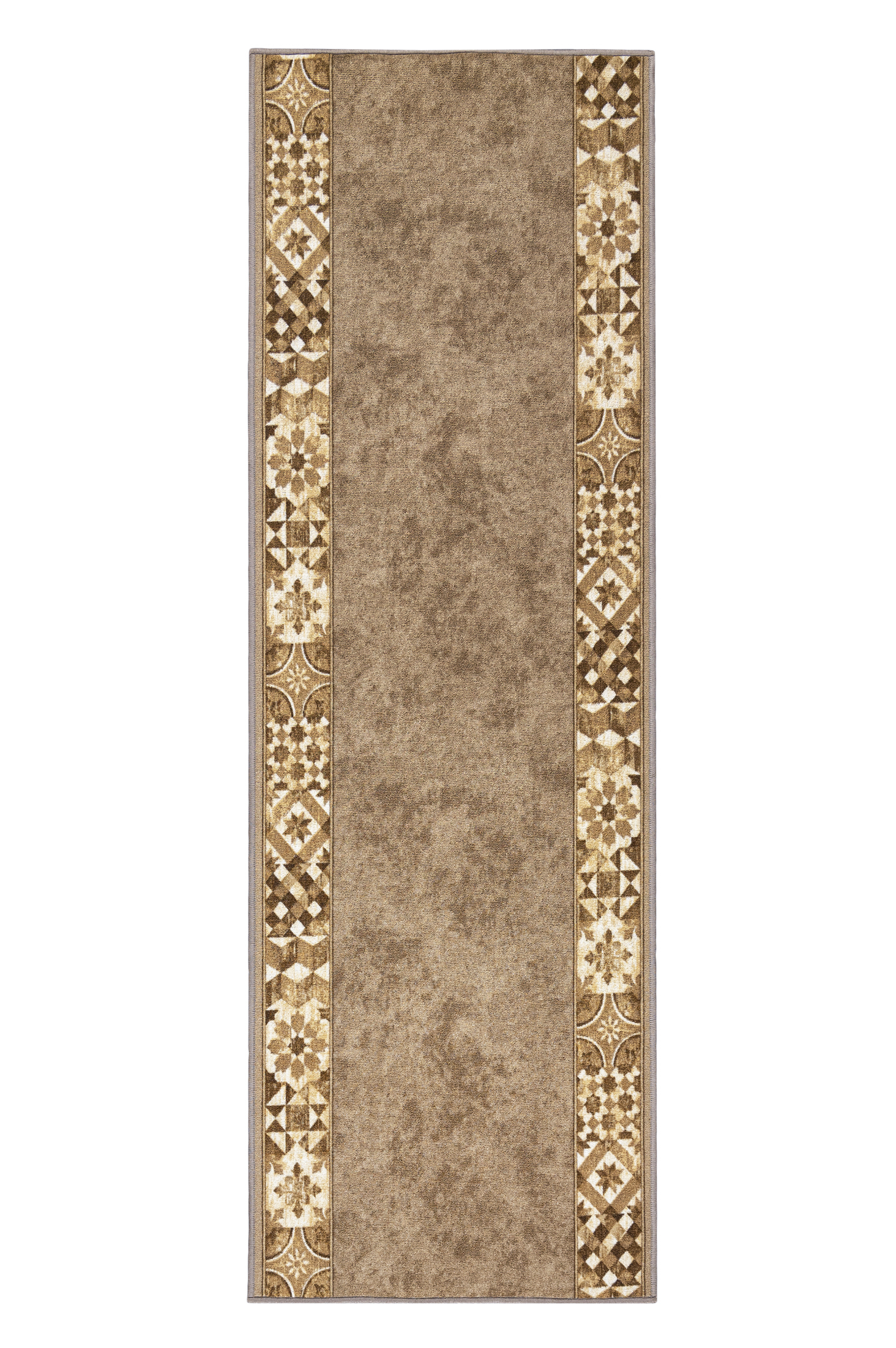 Läufer nach Maß Antirutsch Beige Creme MURCIA SUEDE GUMAZEL - Rahmen, Retro, beige, cremefarben