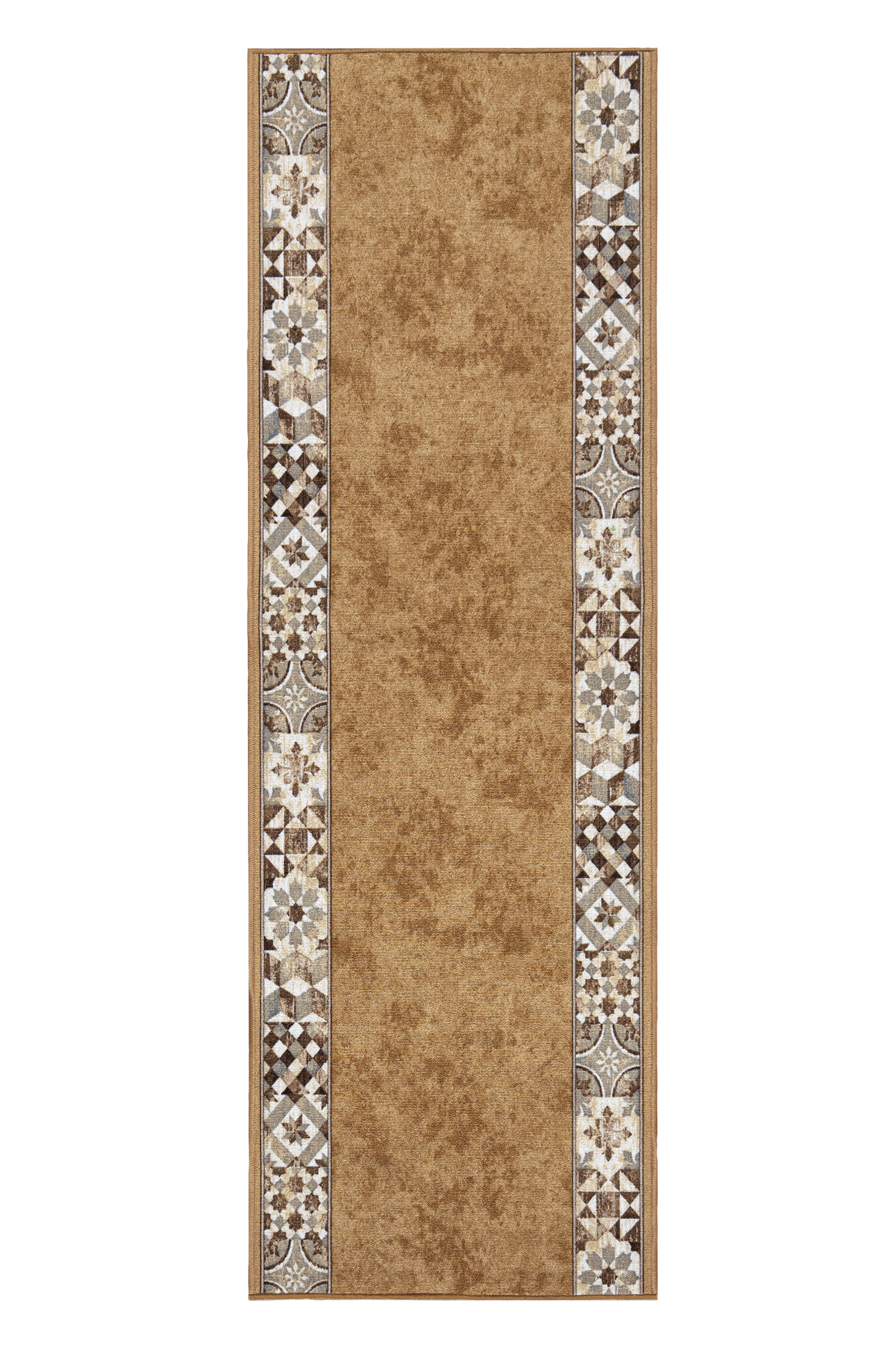Läufer nach Maß Antirutsch Beige Creme MURCIA SANDSTONE GUMAZEL - Rahmen, Retro, beige, cremefarben