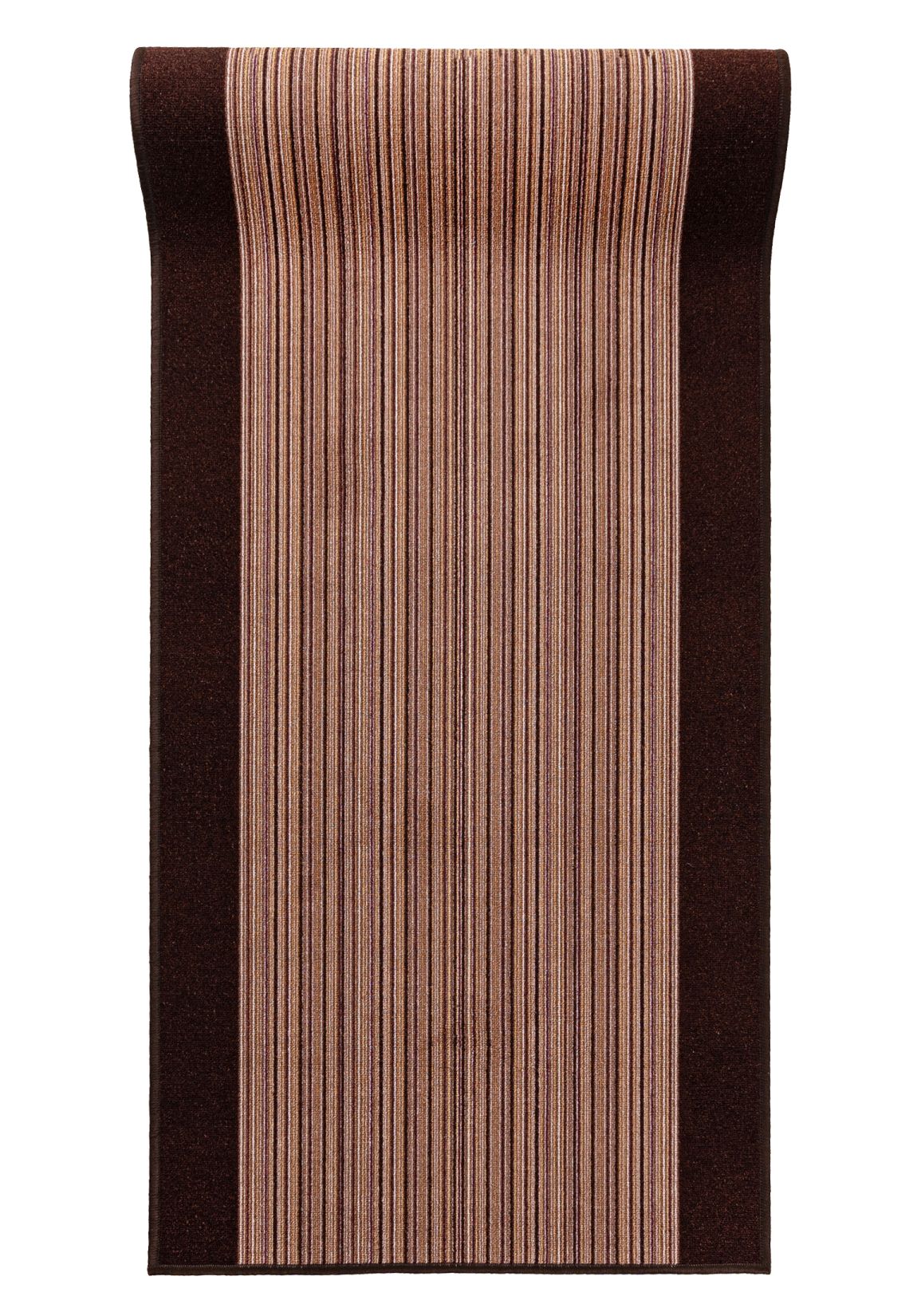 Läufer nach Maß Antirutsch Braun CARNABY GUMAZEL - Rahmen, Retro, Braun