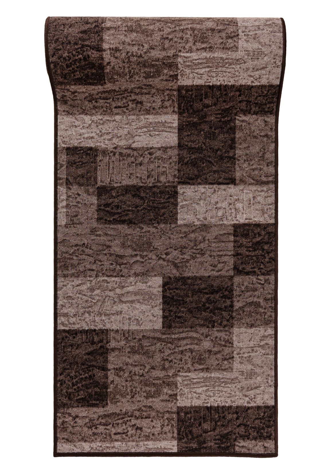 Läufer nach Maß Antirutsch Braun ICONA GUMAZEL - Retro, geometrisch, braun