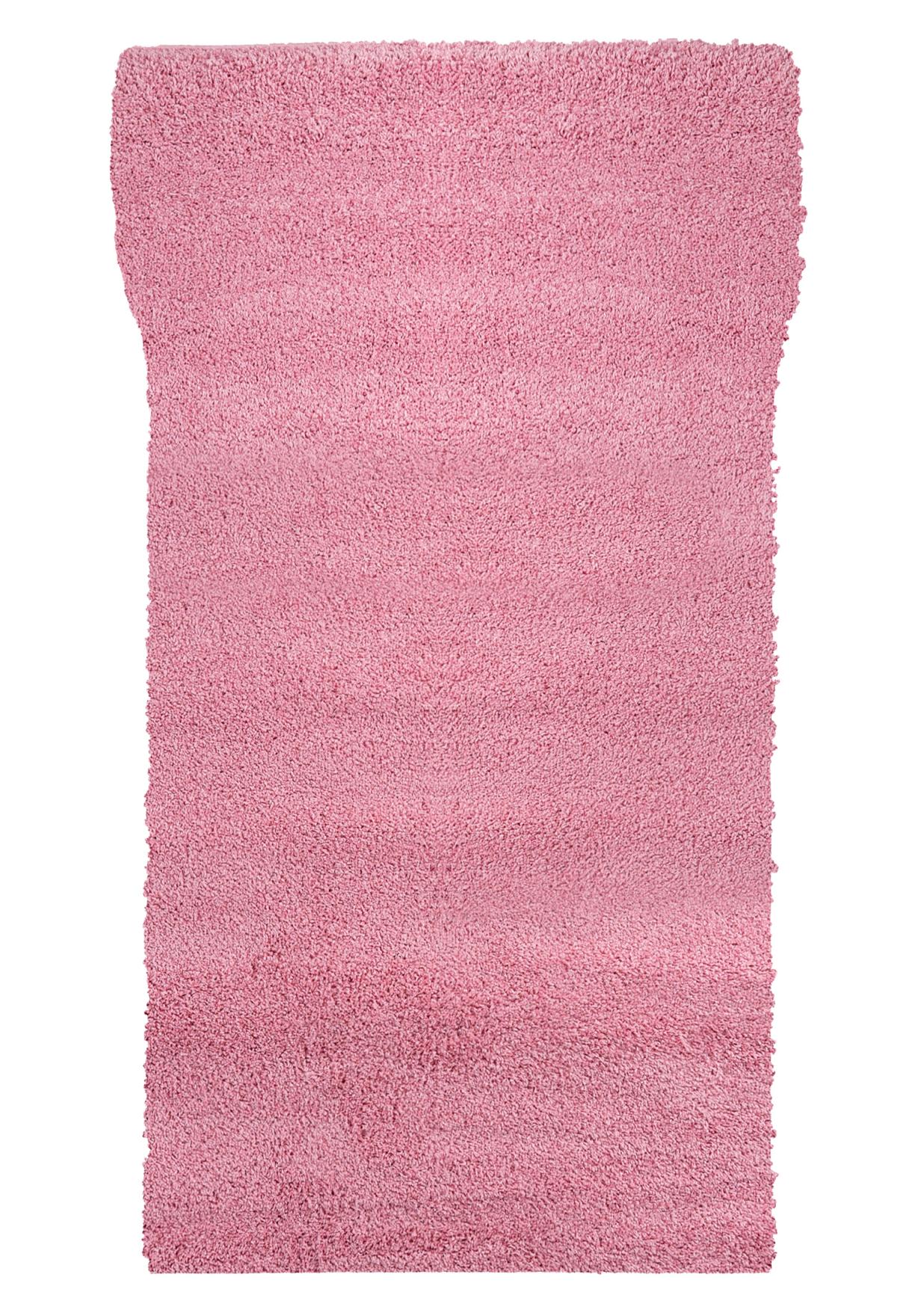 Teppichläufer Shaggy Rosa Einfarbig 7388A DELHI