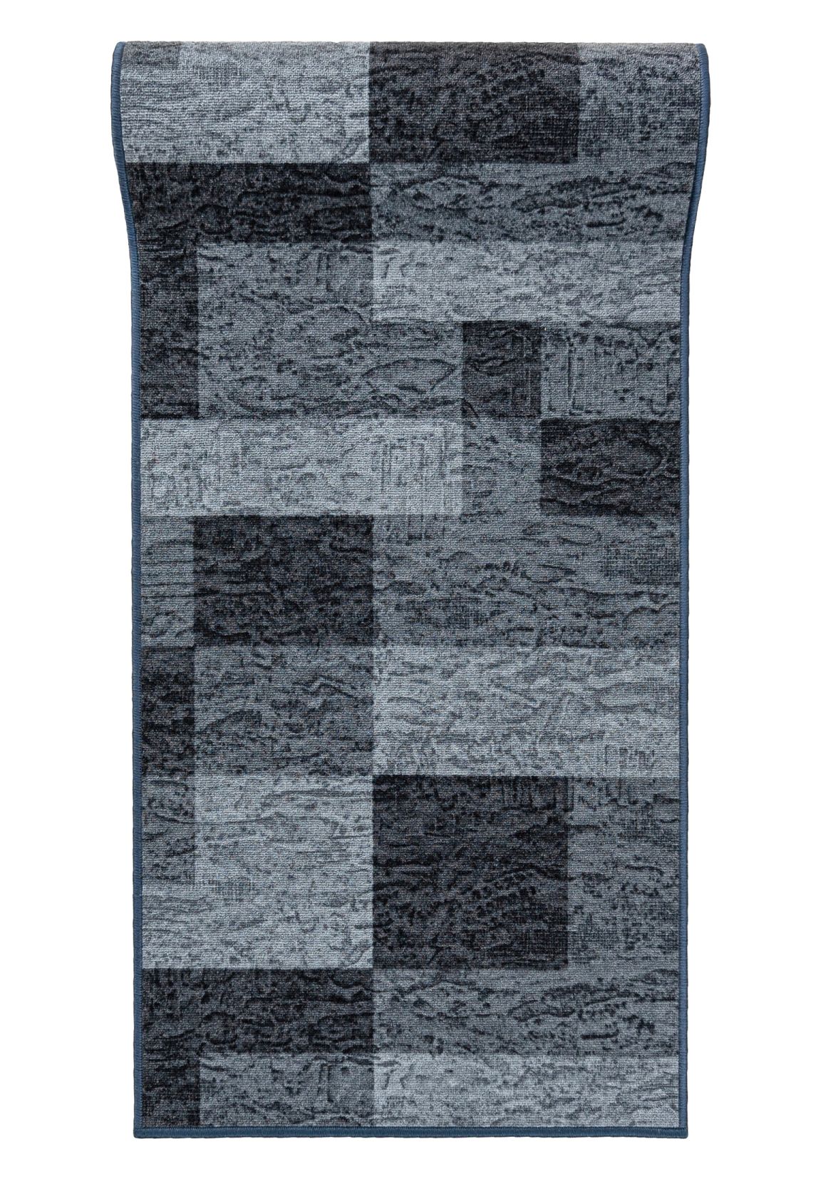 Läufer nach Maß Antirutsch Grau ICONA GUMAZEL - Retro, geometrisch, graphit, grau