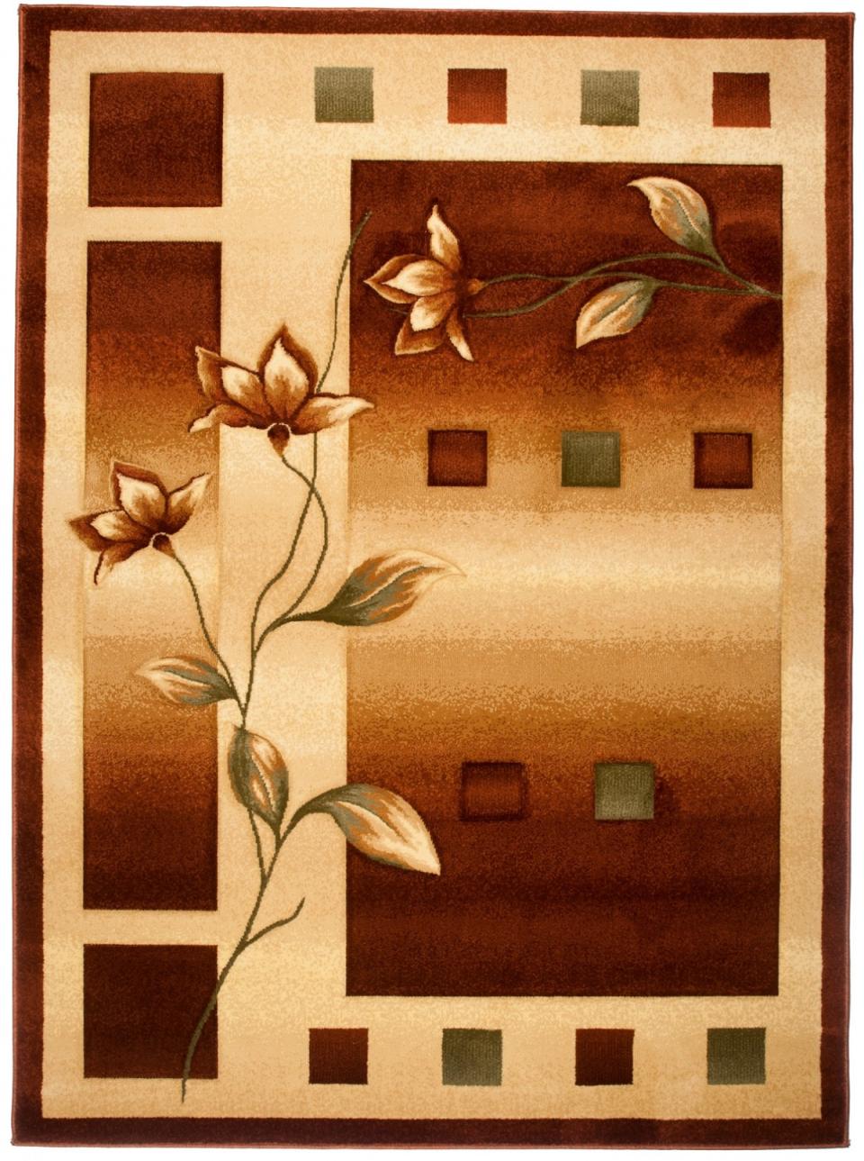 Teppich Braun Floral 6615B ANTOGYA