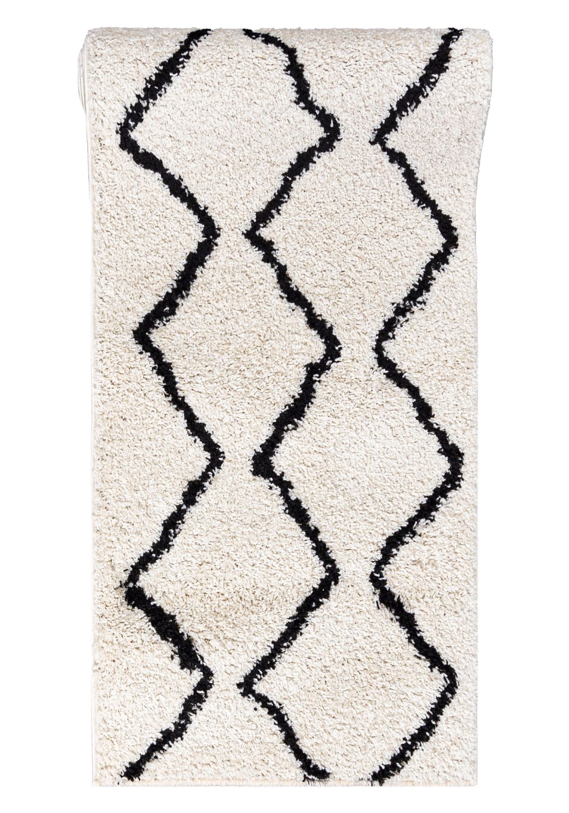 Läufer nach Maß Hochflor Beige Creme 6063A DELHI - geometrisch, beige, cremefarben