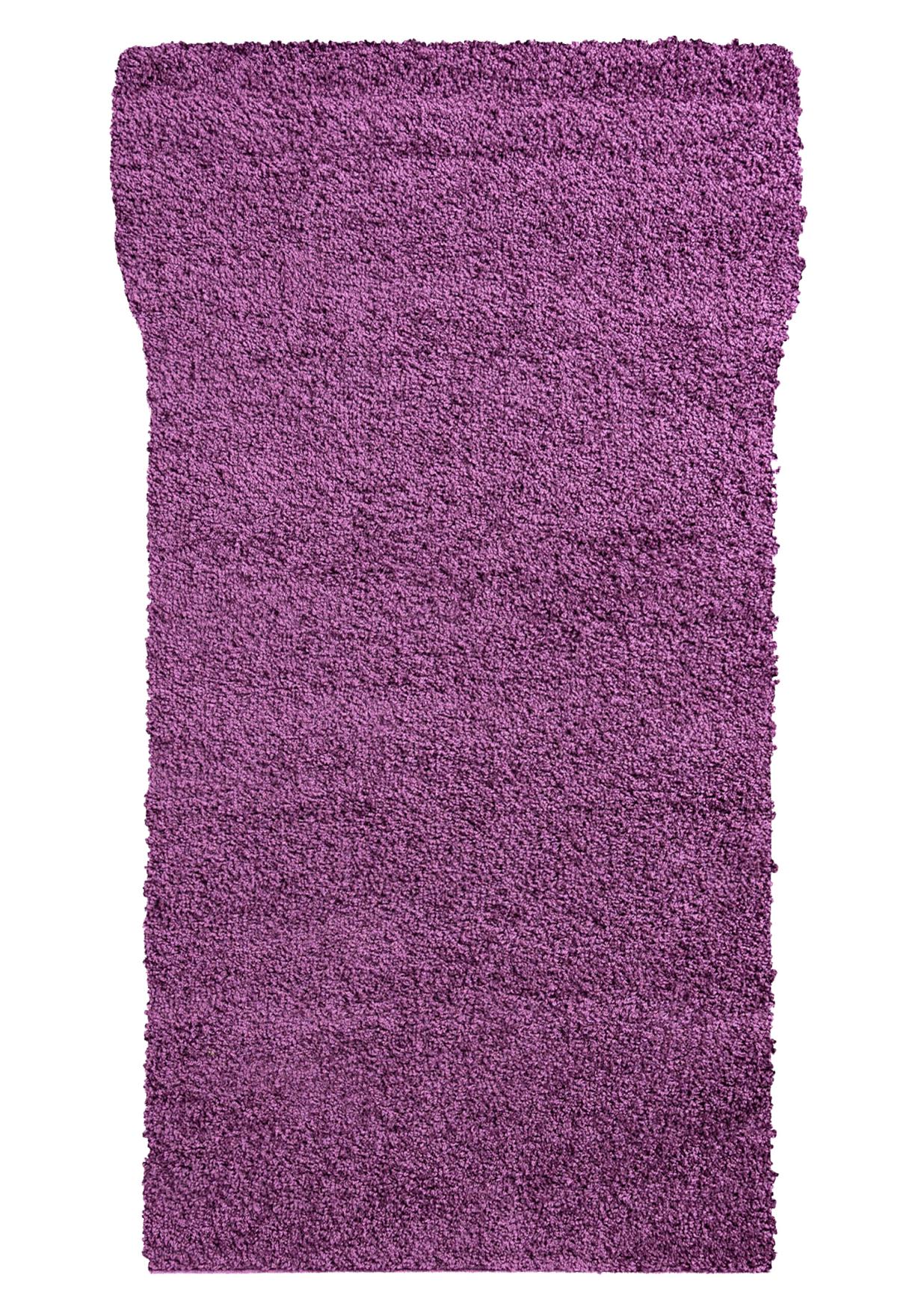 Teppichläufer Shaggy Lila Einfarbig 7388A DELHI