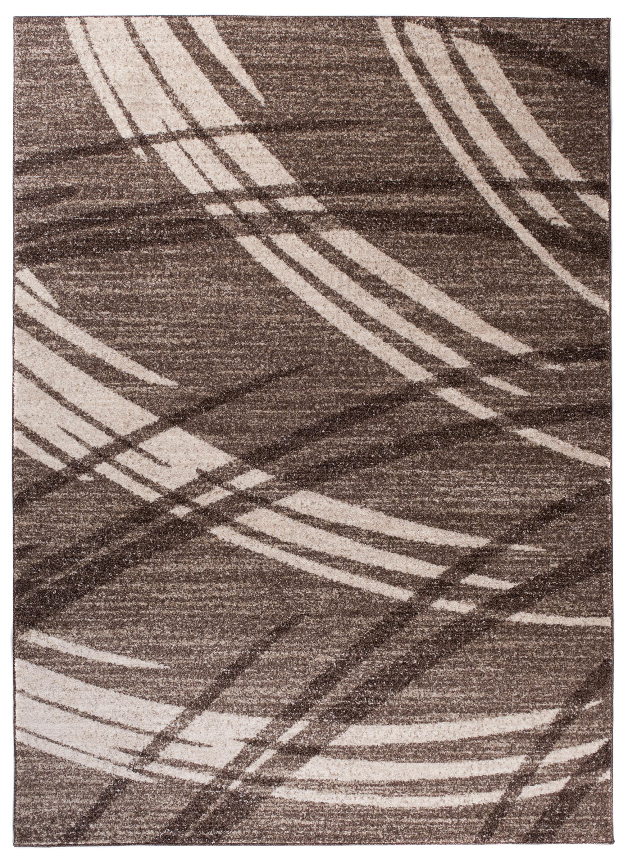 Teppich Modern Beige / Creme Braun Geometrisch Streifen K197A SARI