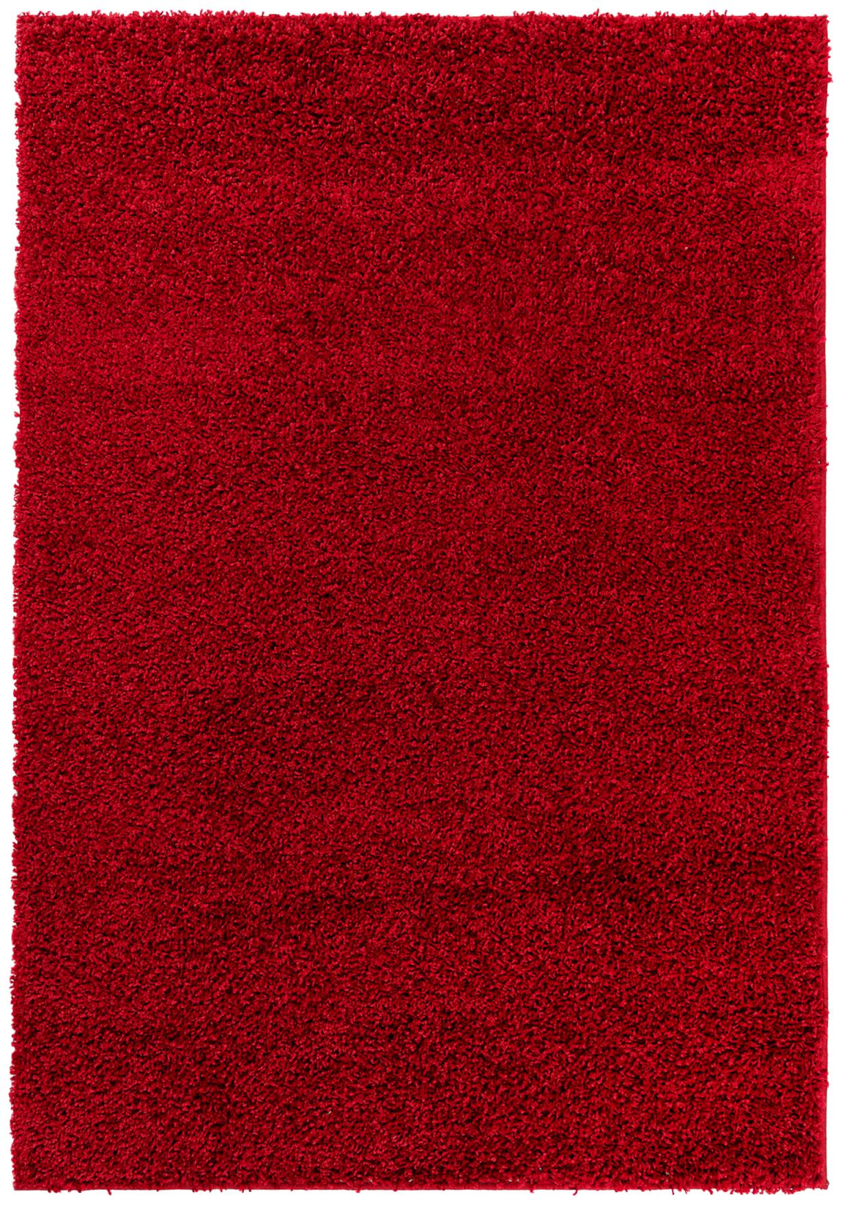 Langflor-Shaggy-Teppich - Tokyo 6365A RED - rot, einfarbig