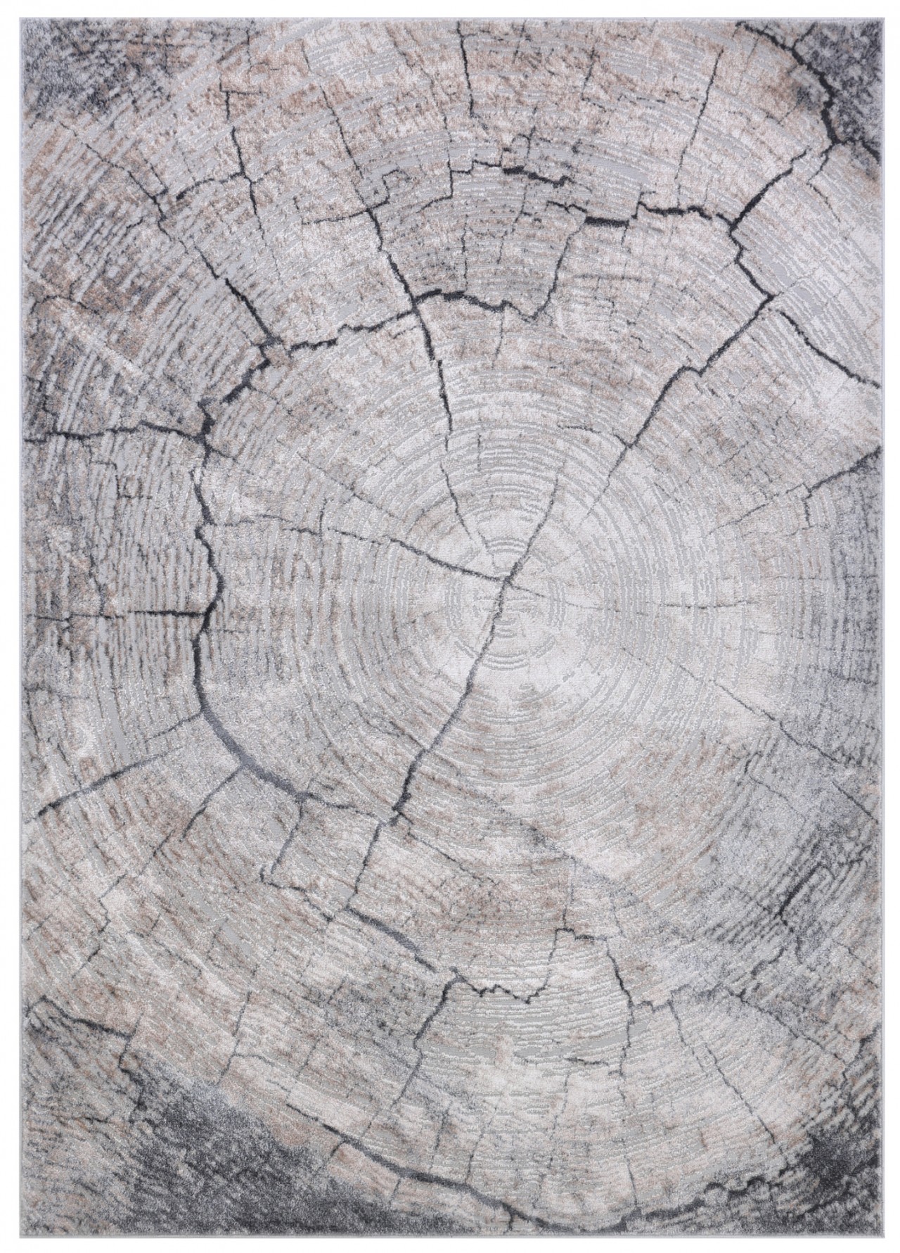 Moderner geometrischer Teppich – Nuoro Grigio – graphitgrau, grau