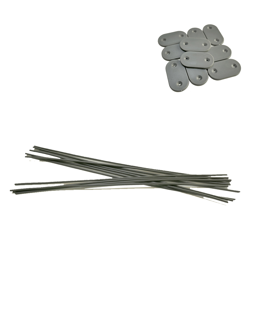 Montageset für PVC-Gartenabdeckungen, 26 Stück – Tutto Asta – anthrazit
