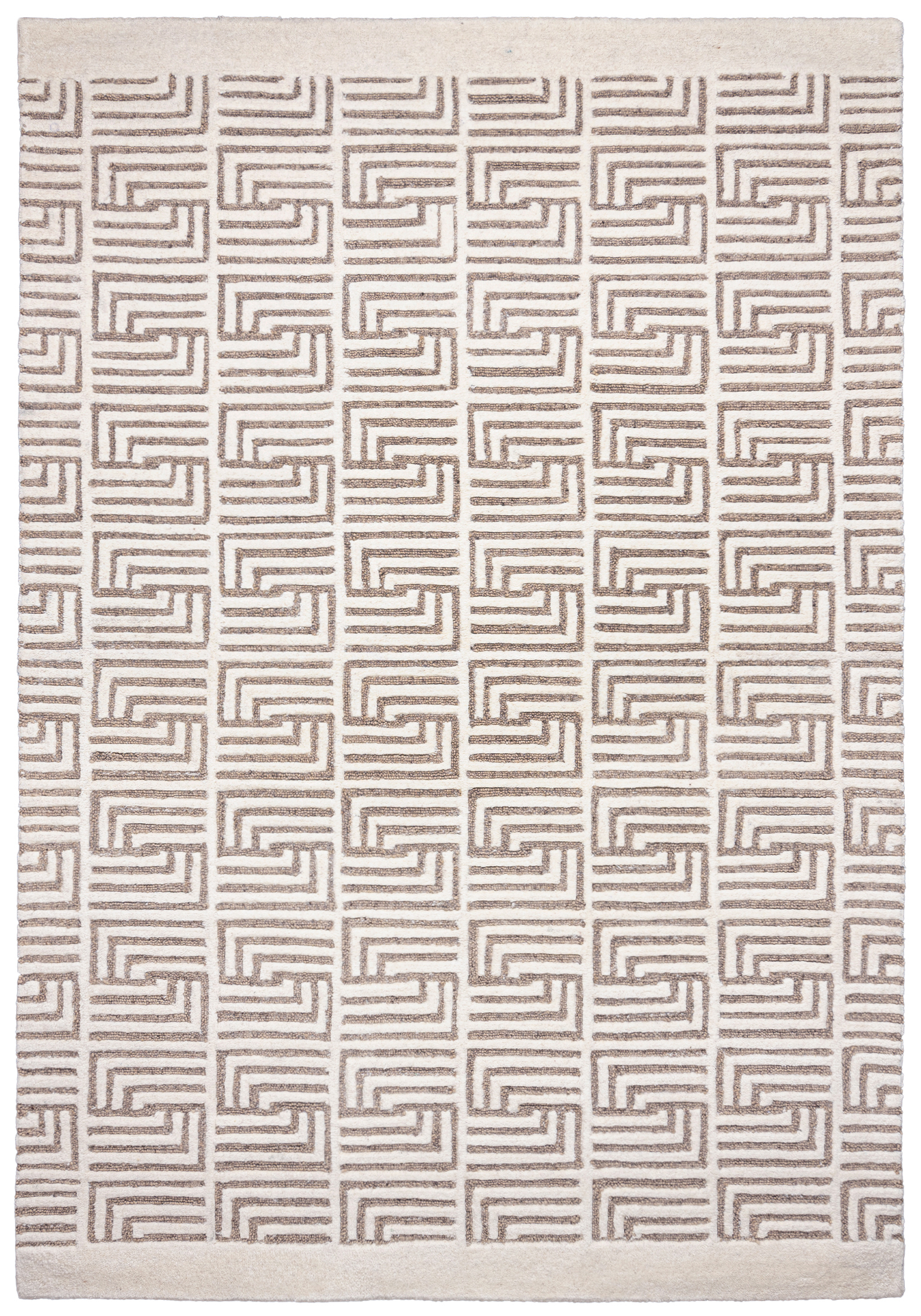 Wollteppich Beige / Creme Geometrisch ASE_04 ALSTER