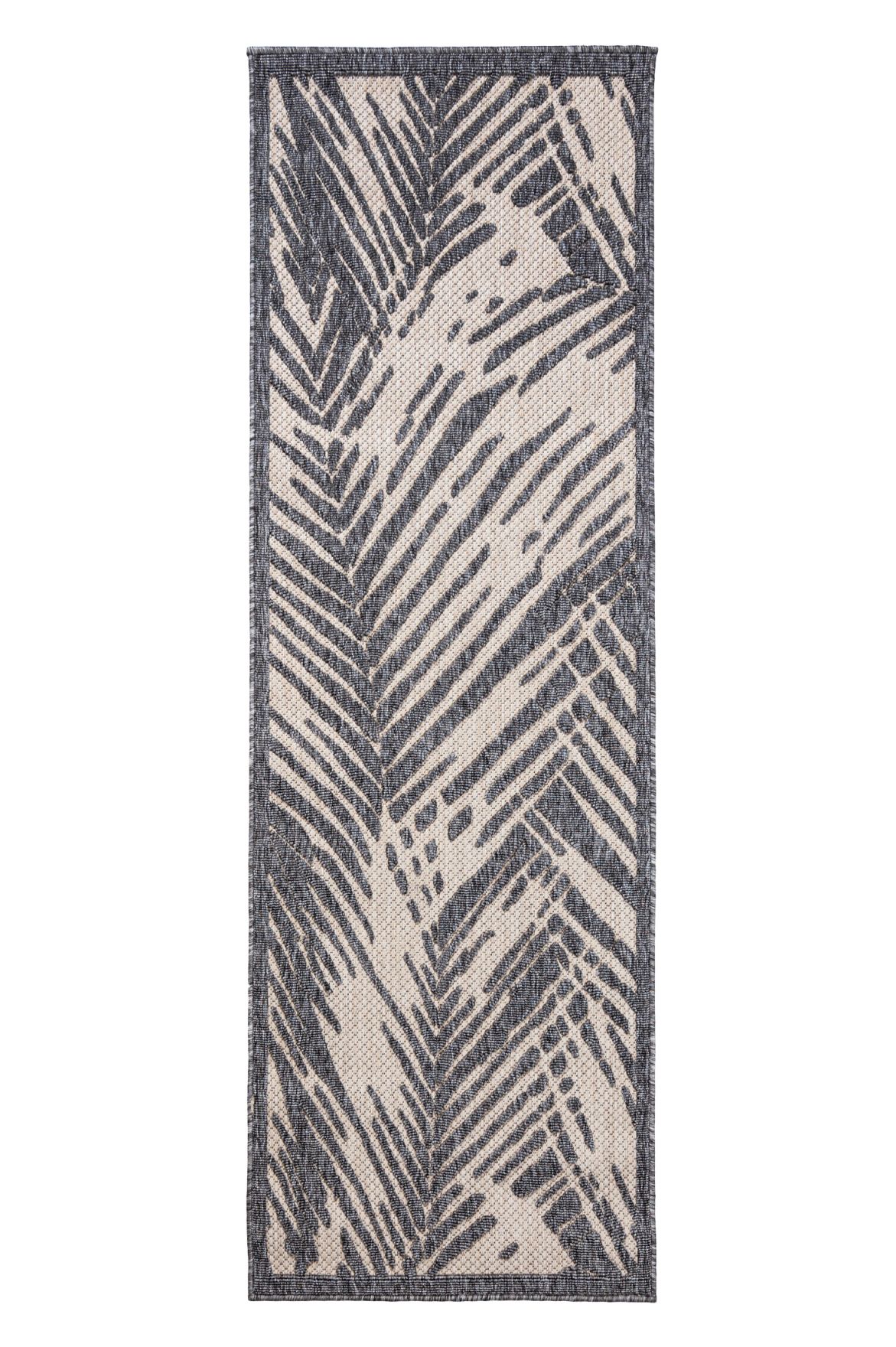 Teppichläufer In- Outdoor Beige / Creme Grau Floral BD80A CANSAS