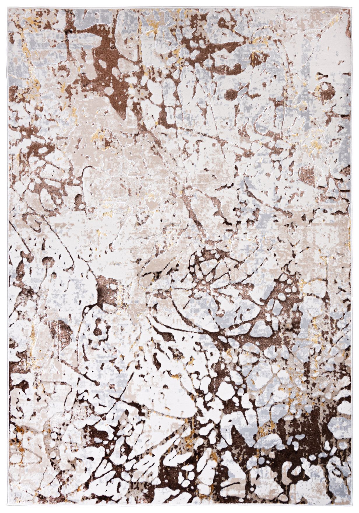 Teppich Modern Beige / Creme Abstrakt Glamour Marmor MZ26D GOLDEN