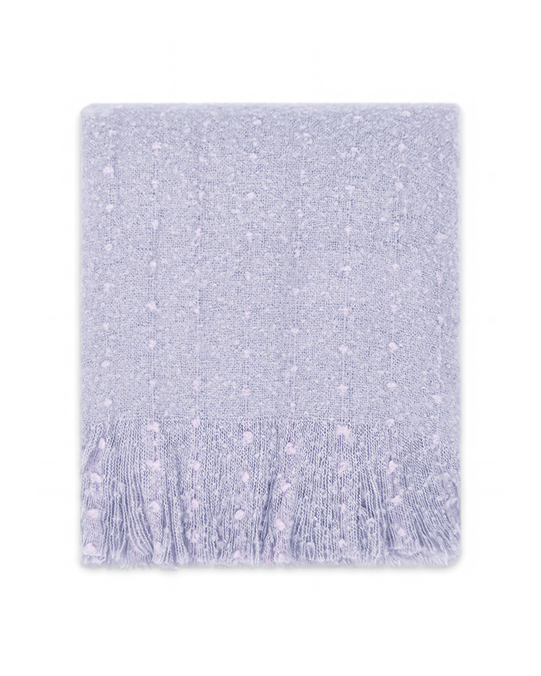 Moderne Decke mit Fransen - Armonia Grigio - graublau