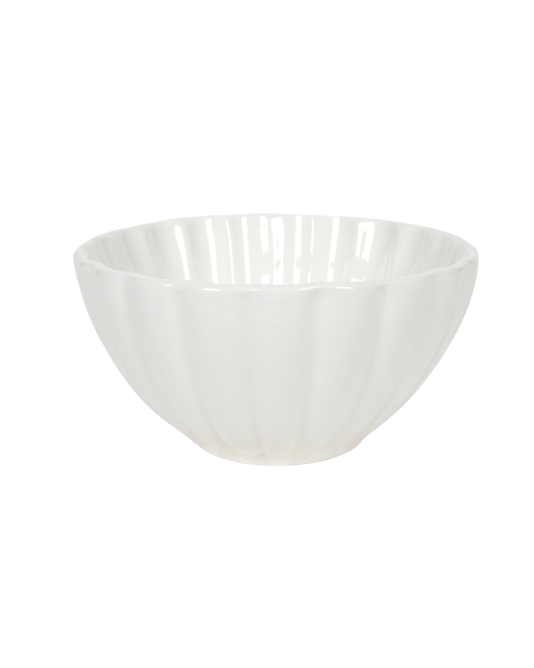 Schalen, 350 ml, 6er-Set – Brillo Rossa – Keramik, weiß, glasierte Oberfläche mit Blumenmotiv