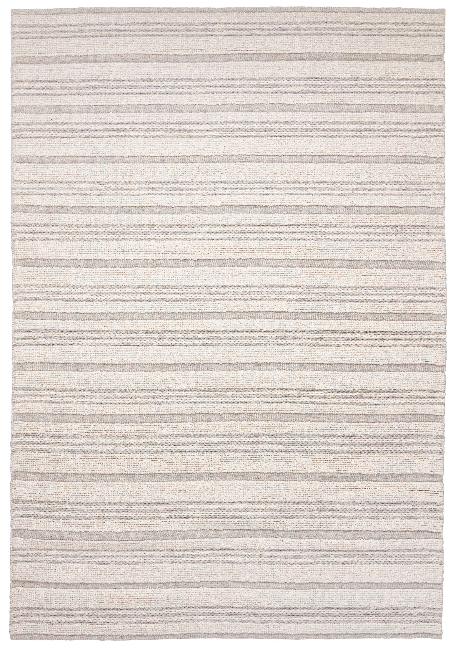 Wollteppich Beige / Creme Geometrisch Streifen CRA_01 CARLINA