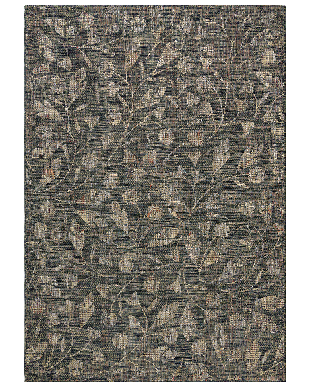 Outdoor / Indoor-Teppich mit Pflanzenmuster - Adra Marron - dunkelbraun, beige, Boho