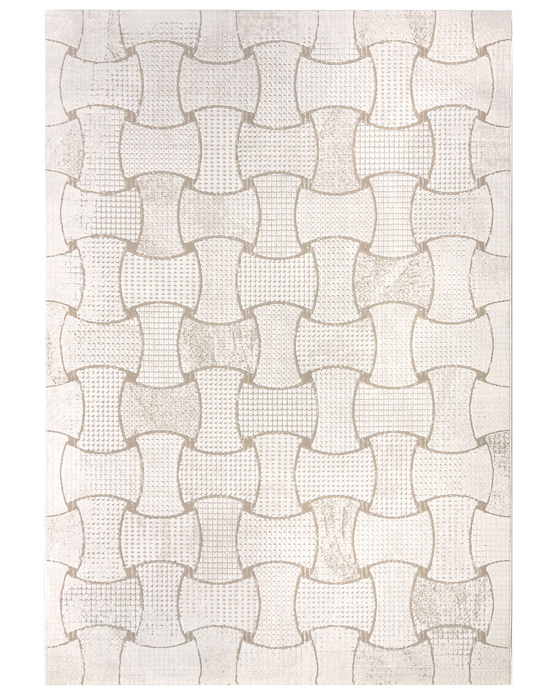 Moderner Teppich, Geometrisch - Alin Mimbre - beige, cremefarben