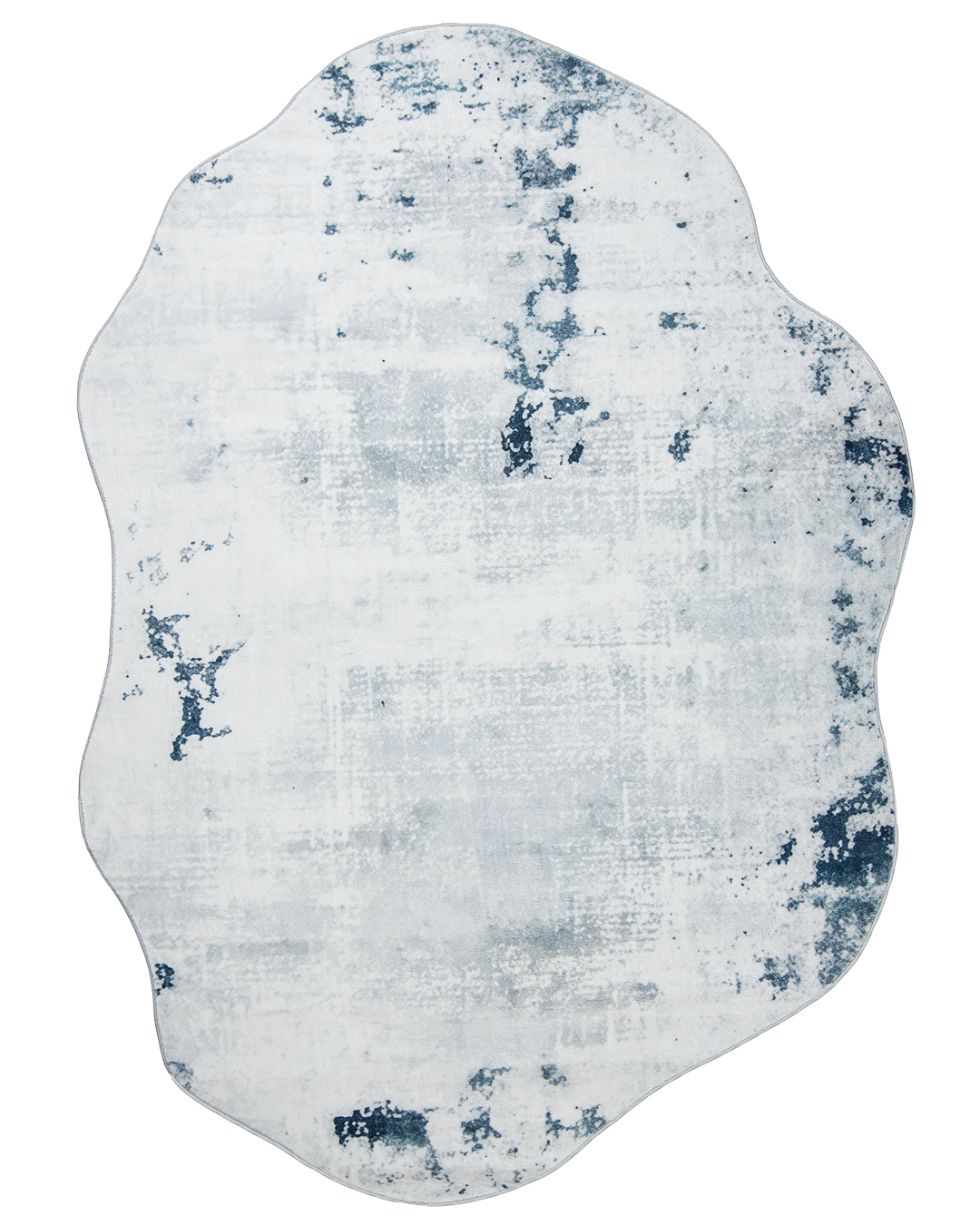 Moderner Teppich in unregelmäßiger Form - Arona Pabra - blau, grau, abstrakt