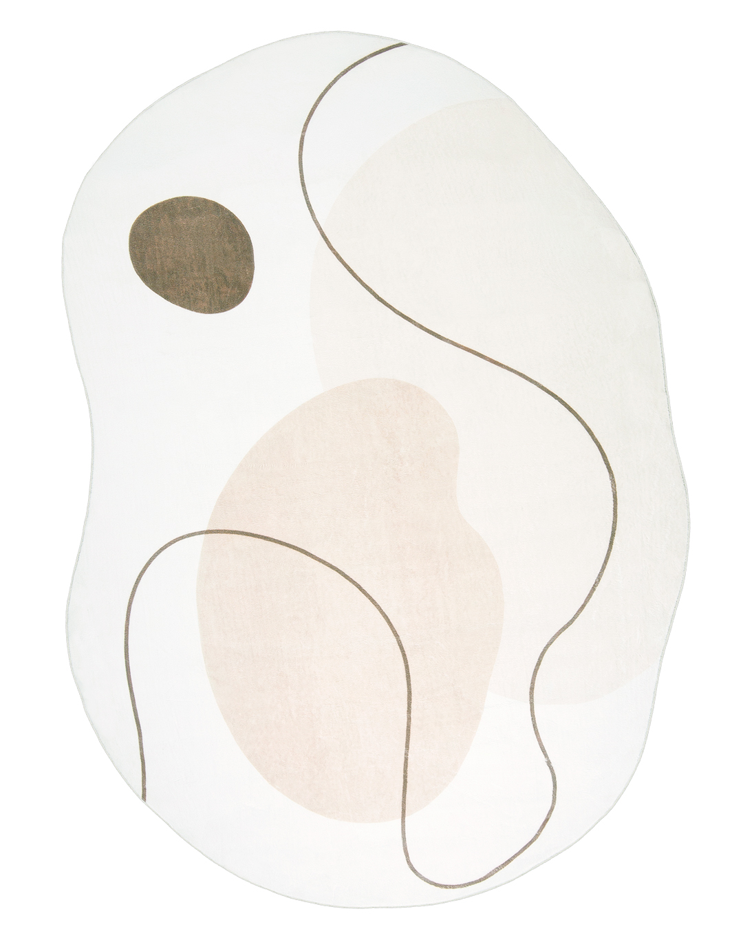 Moderner Teppich, Unregelmäßig - Bova Serta - beige, braun, abstrakt