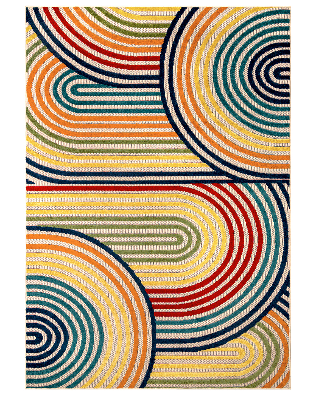 Teppich Modern, Abstrakt - Fano Ovale - mehrfarbig