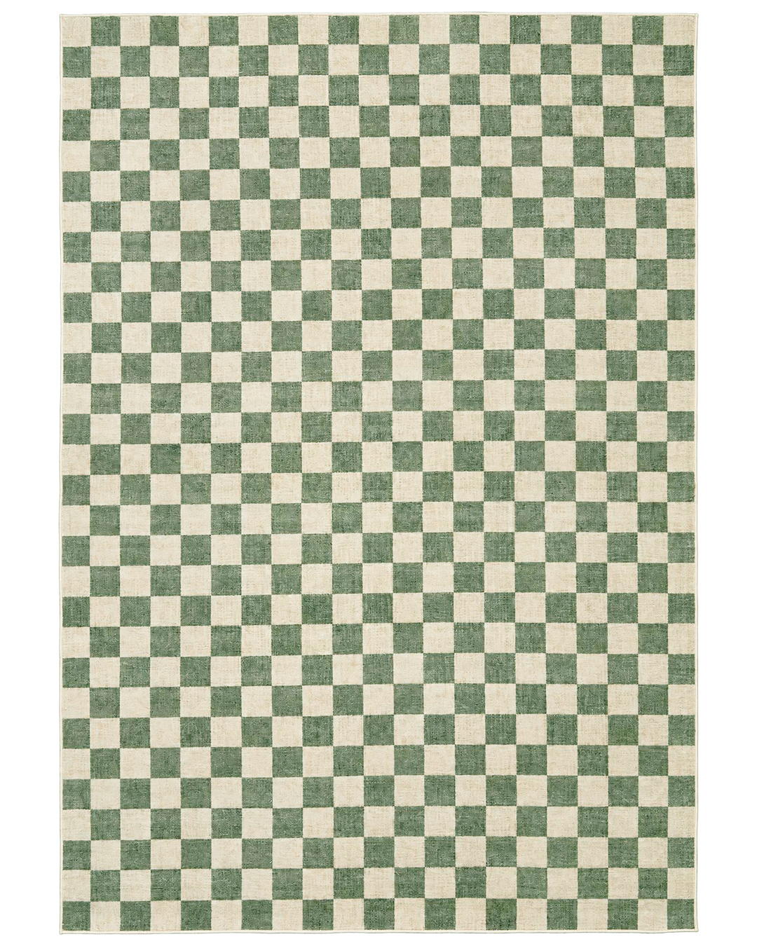 Moderner geometrischer Teppich - Dax Verde - beige, grün, Karomuster