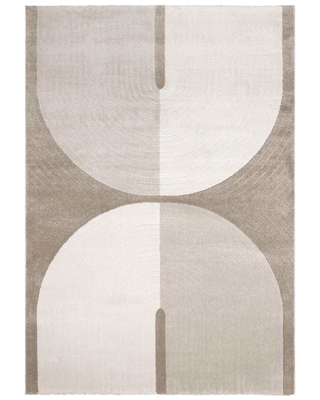 Moderner Abstrakter Teppich - Lasarte Mut - Beige, Braun, Creme, mittelhoher Flor