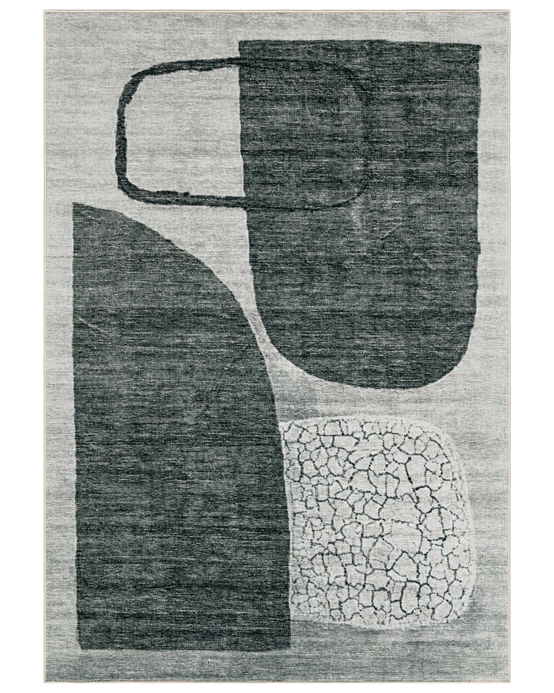 Moderner geometrischer Teppich - Vera Cacao - anthrazit, grau