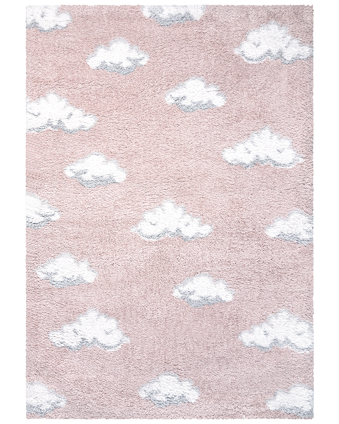 Moderner Shaggy-Teppich - Vitoria Rosa - Rosa, Wolken